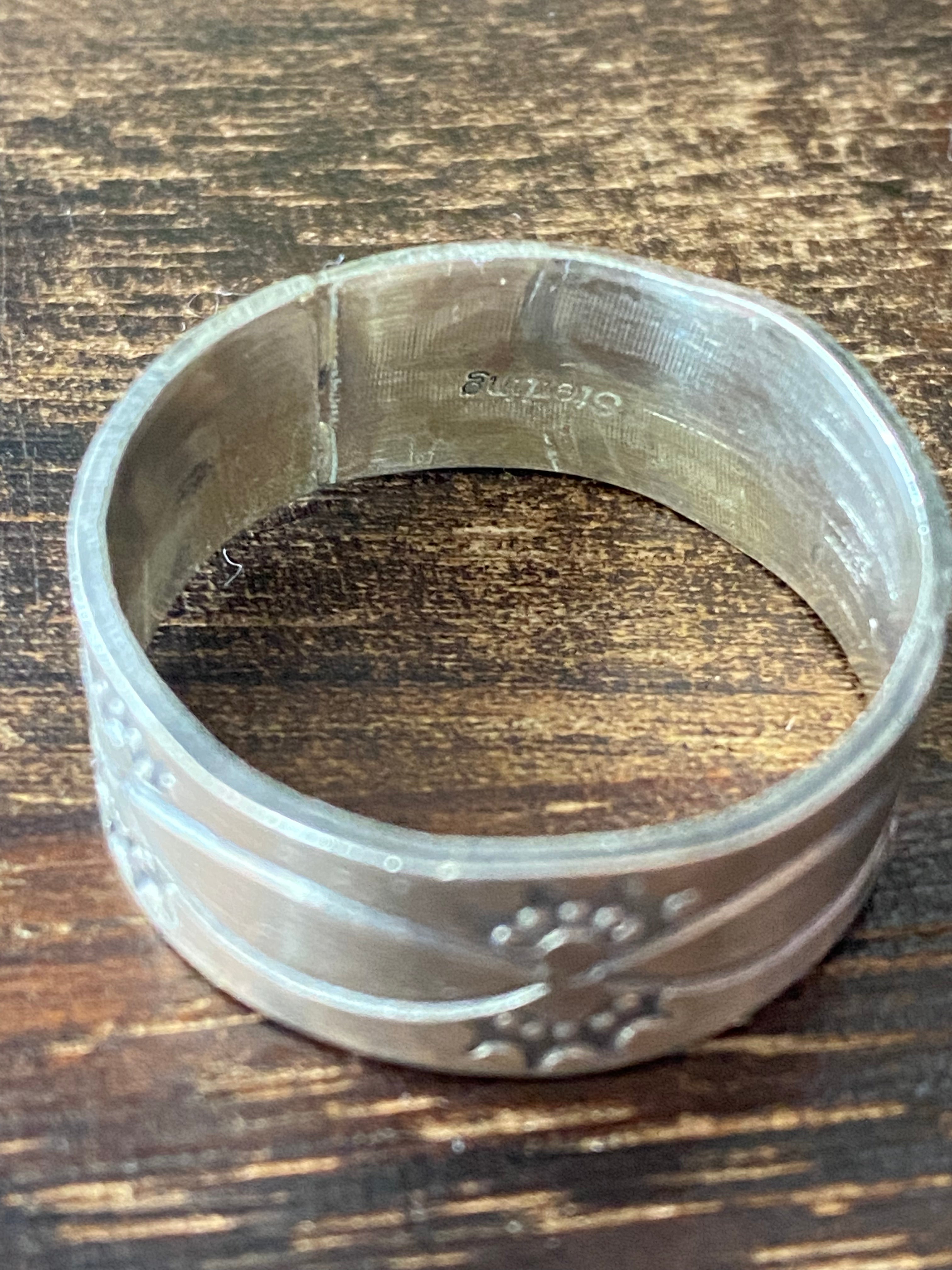 Navajo Made Sterling Silver Band Ring Size 13