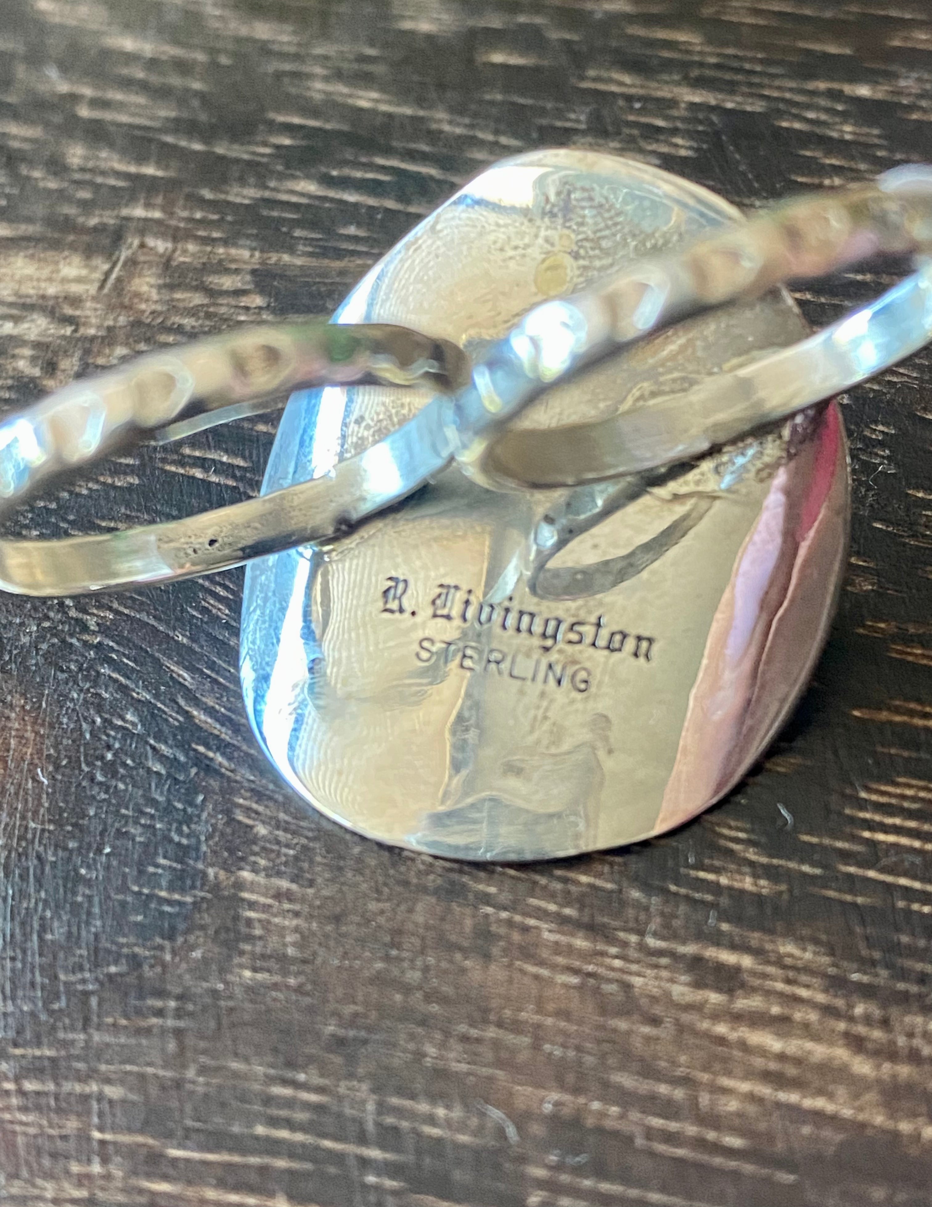 Ben Livingston Sterling Silver Cowboy Hat Ring Size 7-7.5