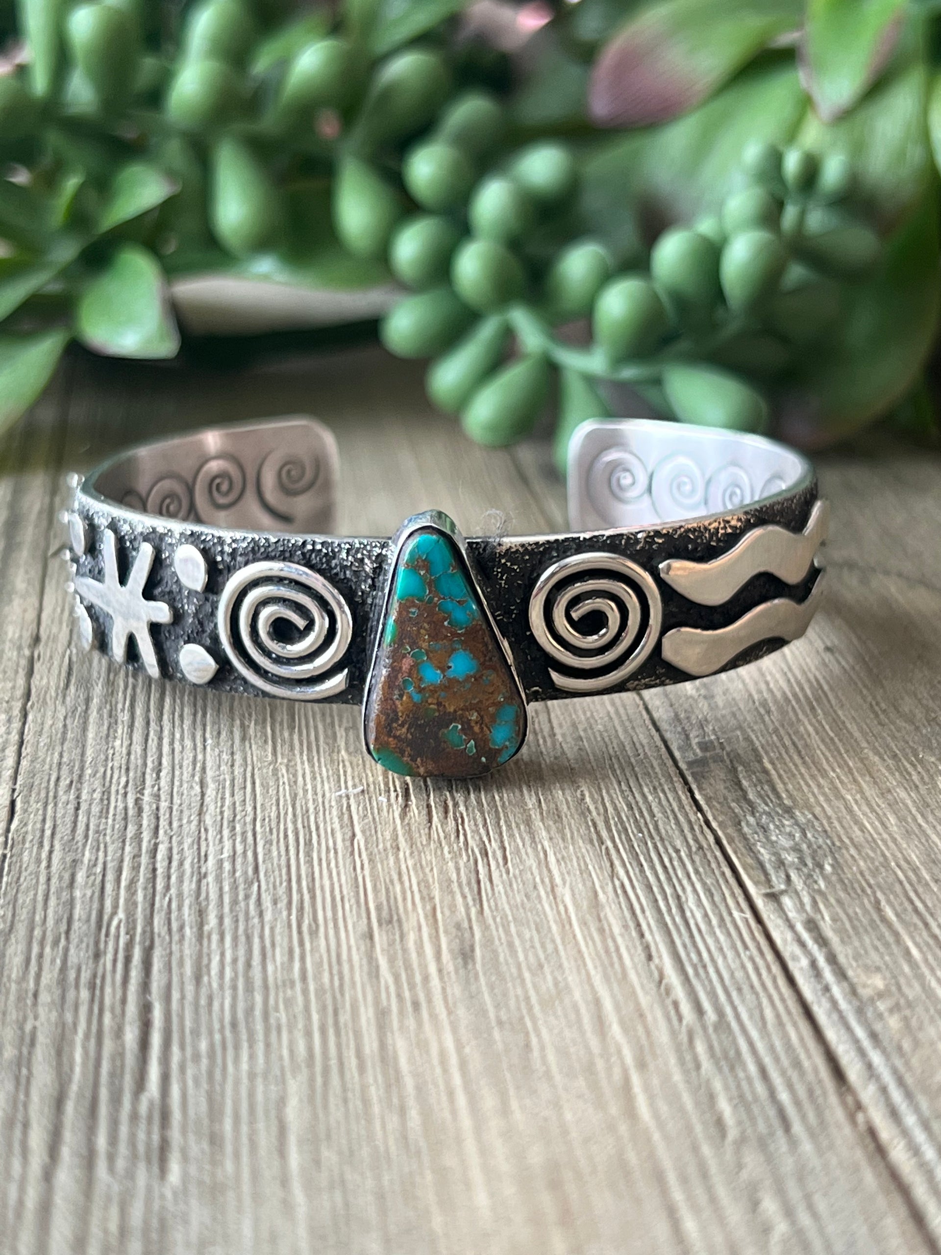 Alex Sanchez Royston Turquoise & Sterling Silver Cuff Bracelet