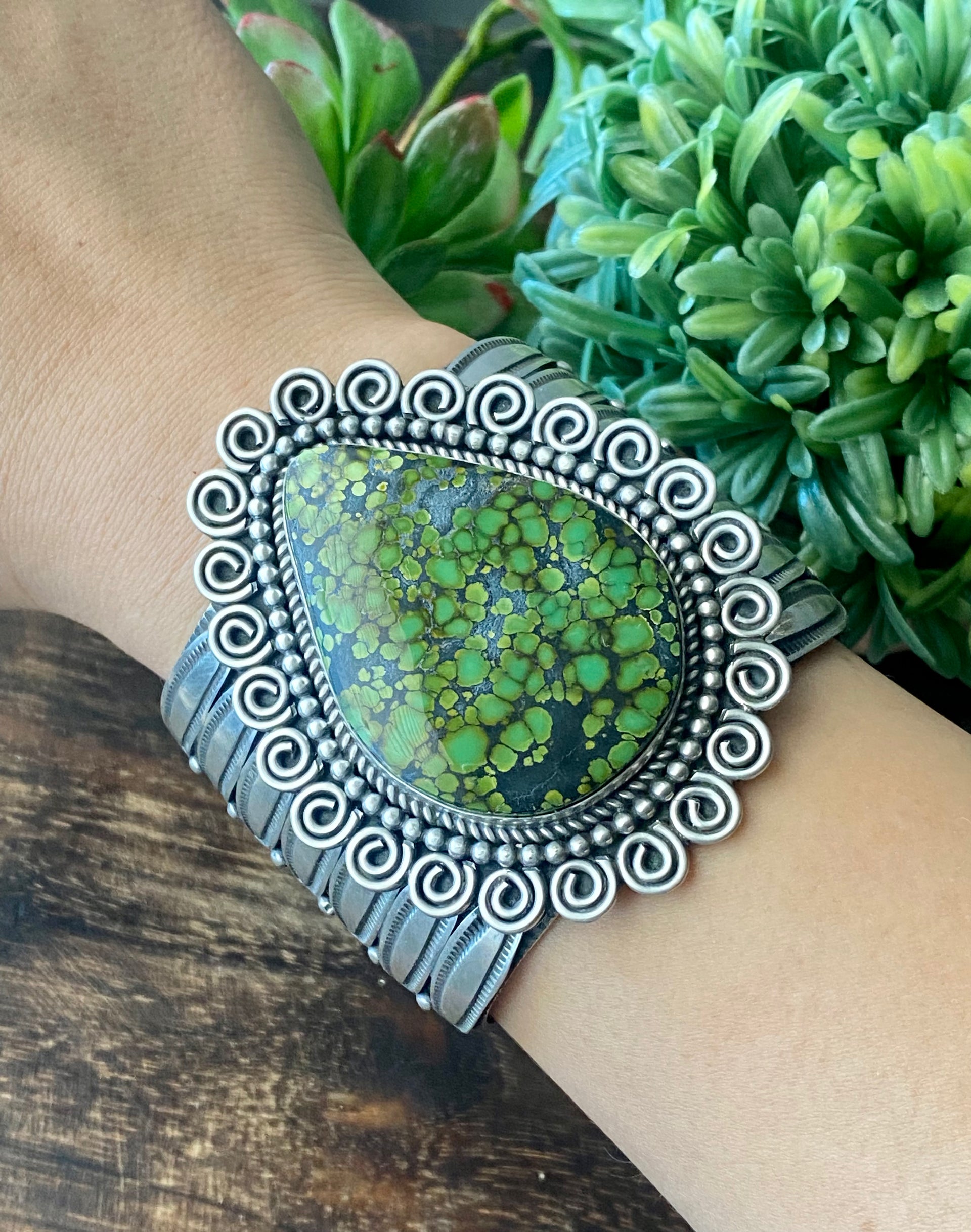 Alex Sanchez Hubei Turquoise & Sterling Silver Cuff Bracelet