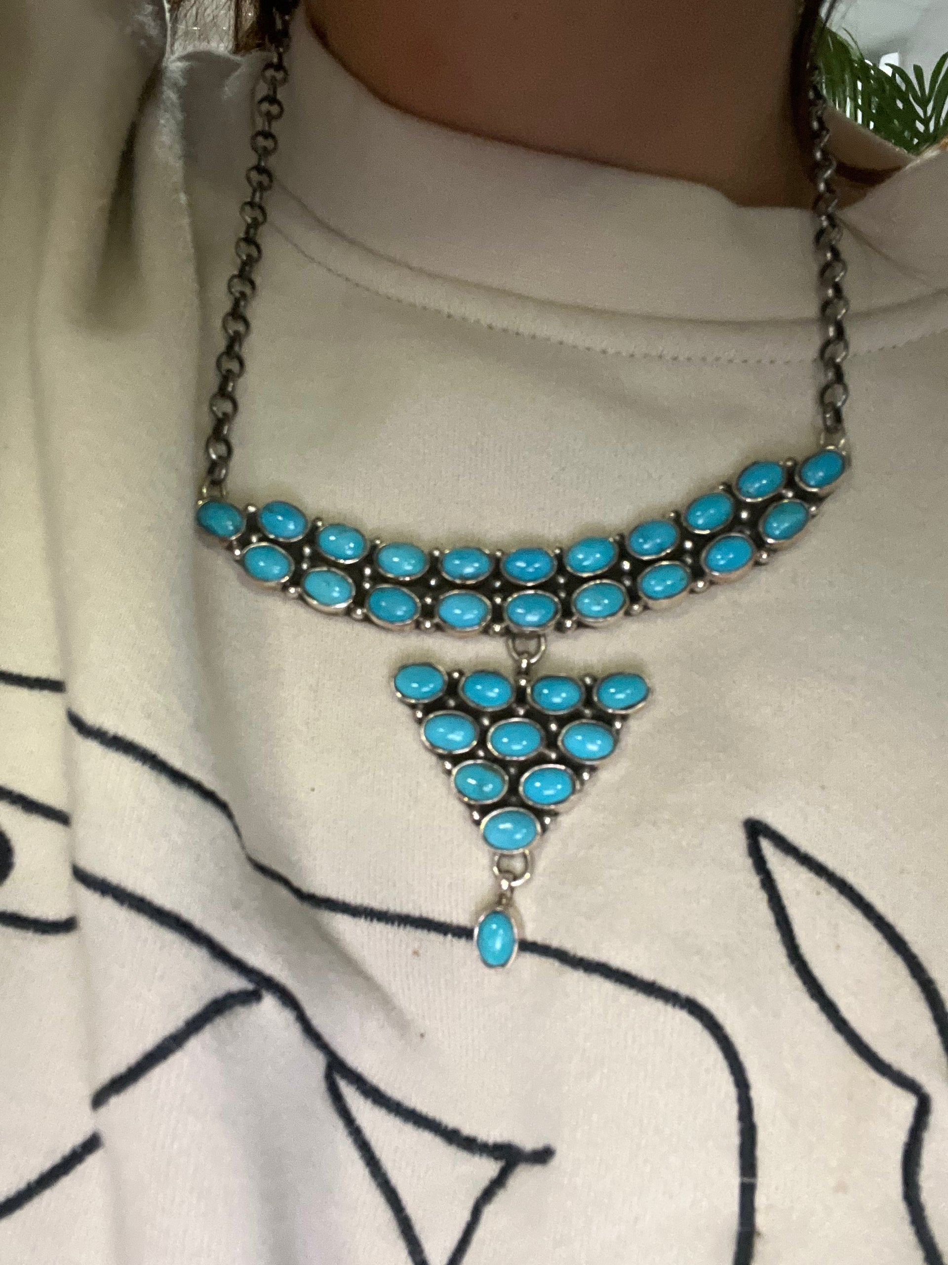 Geraldine James Kingman Turquoise & Sterling Silver Necklace Set