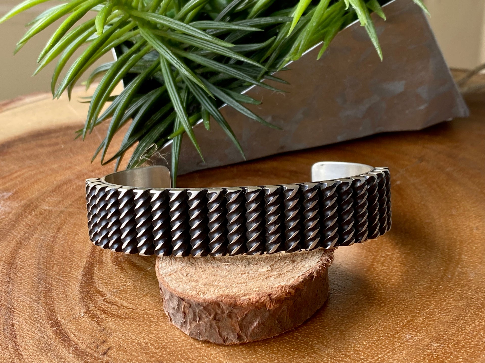 Leander Tahe Sterling Silver Men’s Cuff Bracelet
