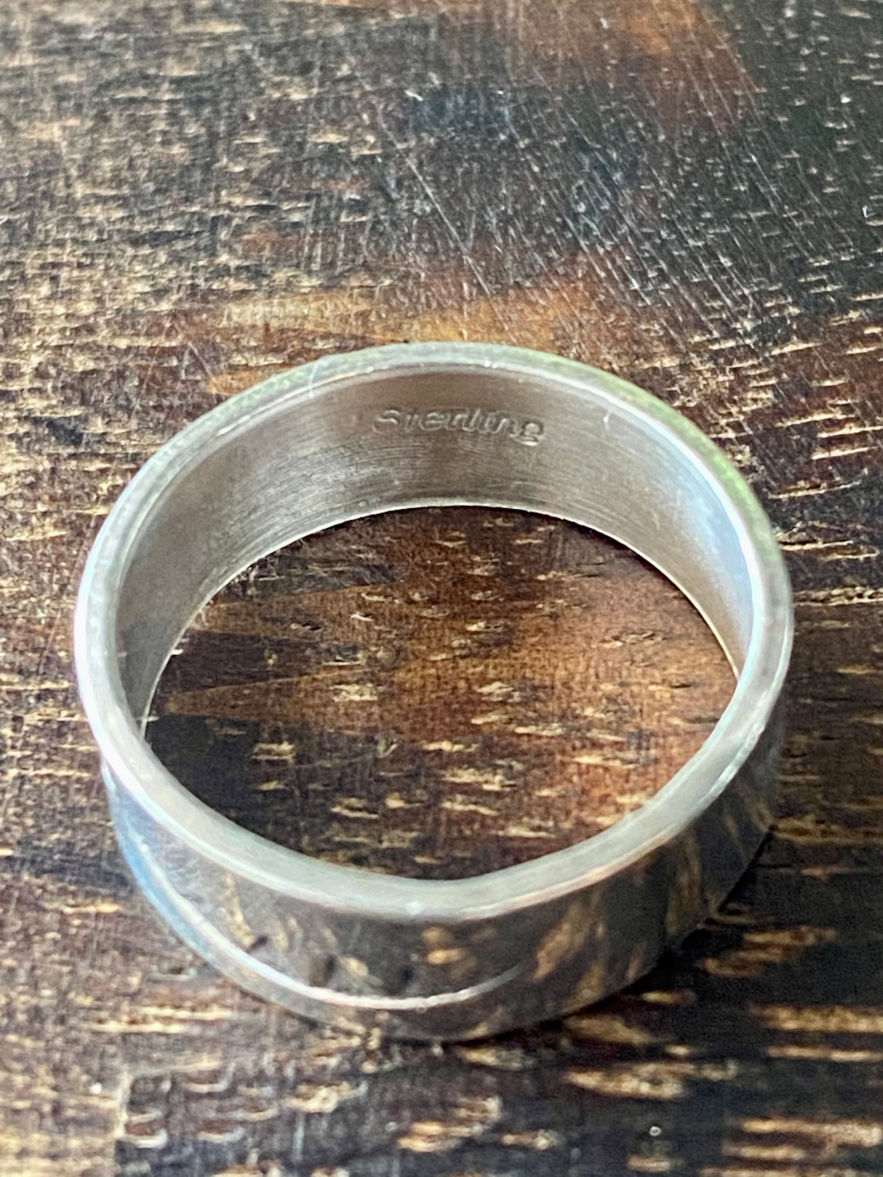 Navajo Made Sterling Silver Band Ring Size 5.25