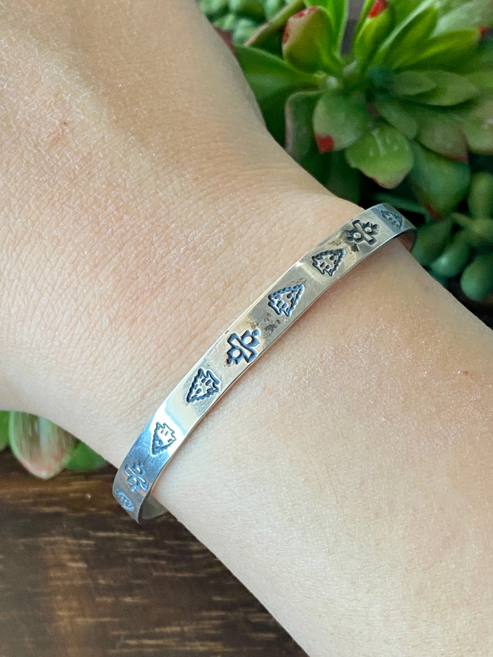 Navajo Made Sterling Silver Stacking Cuff Bracelet
