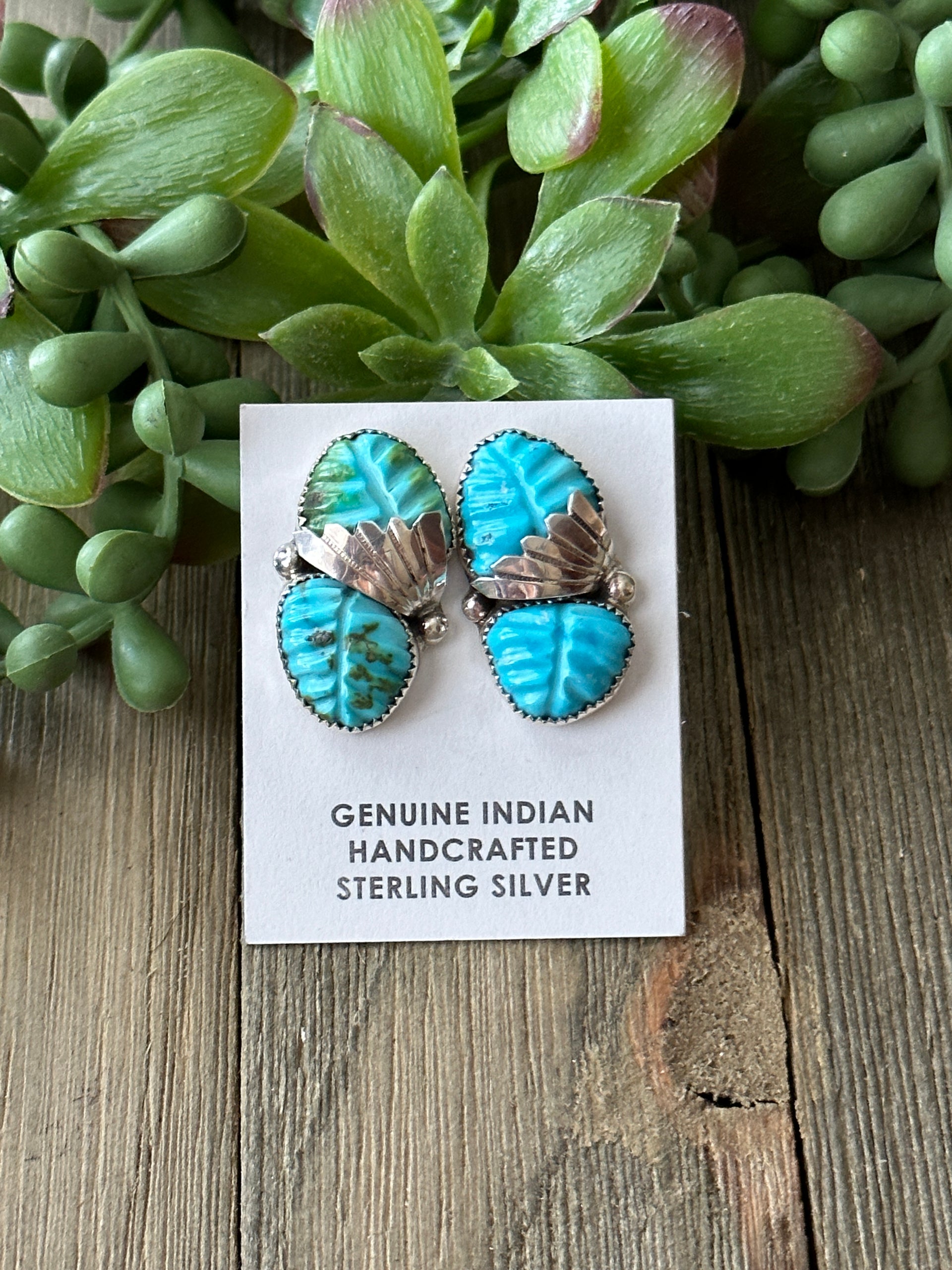 Navajo Made Sonoran Gold & Sterling Silver Post Earrings