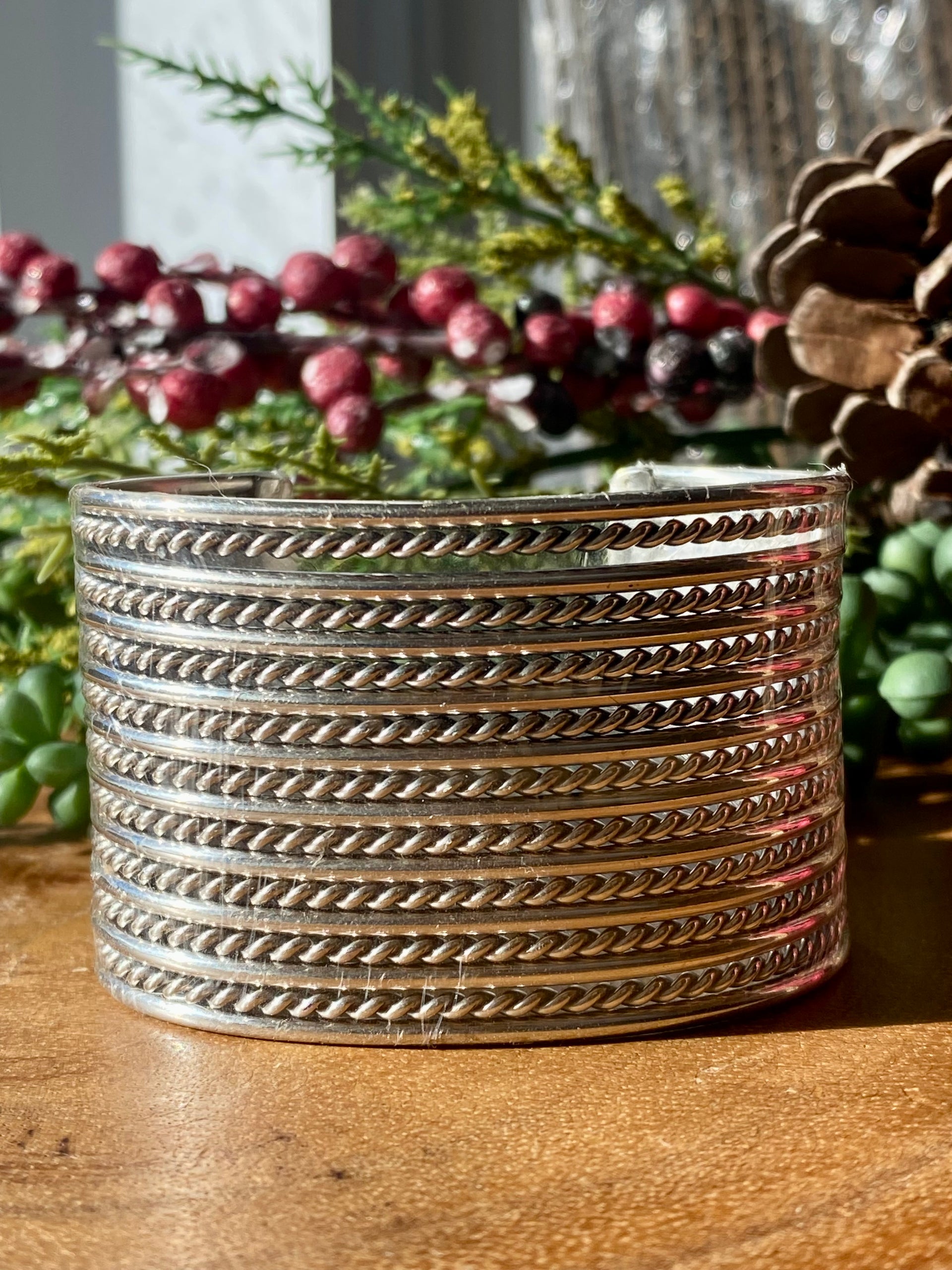 Navajo Made Sterling Silver Cuff Bracelet