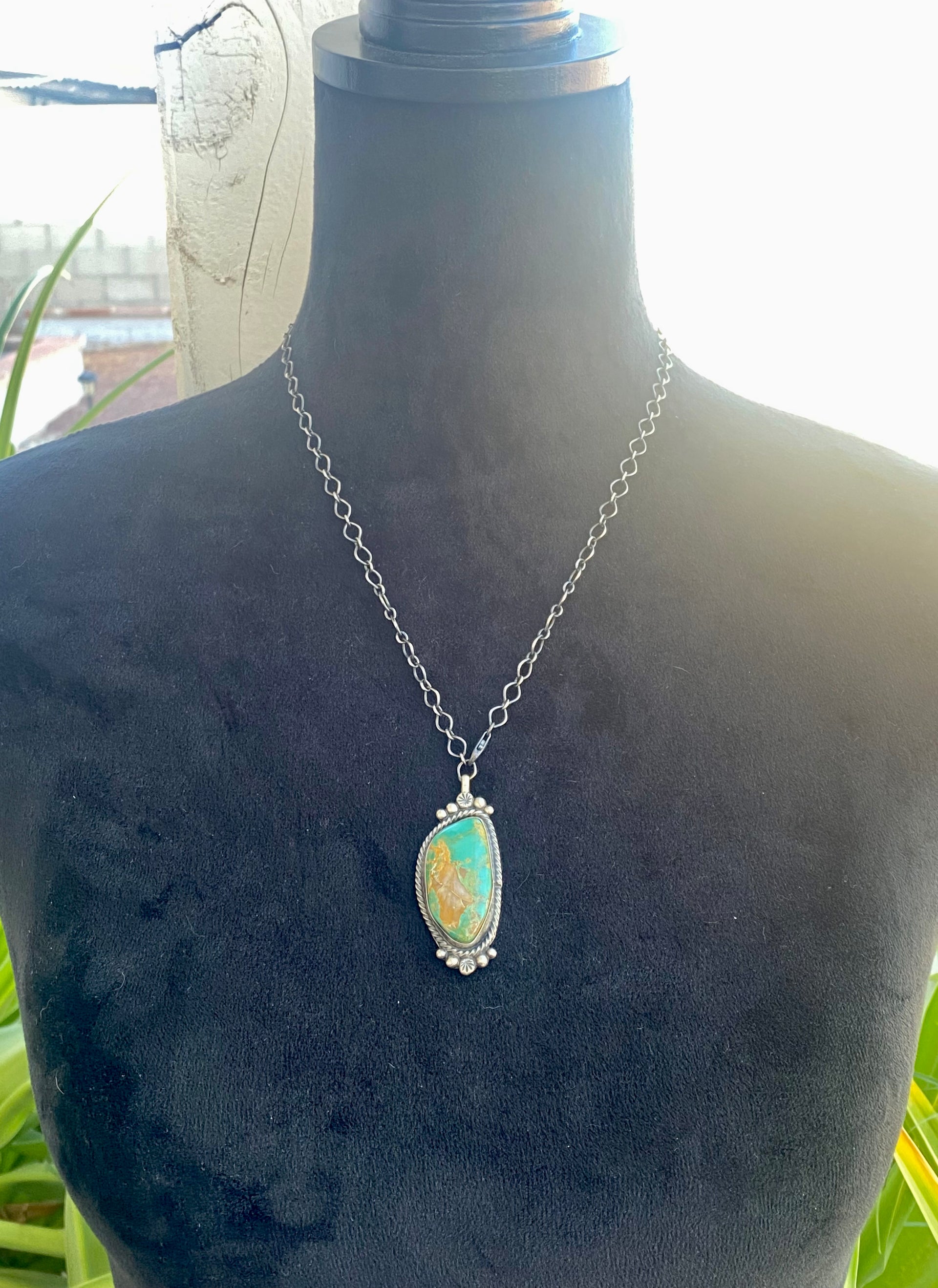 Sheila Becenti Royston Turquoise & Sterling Silver Necklace