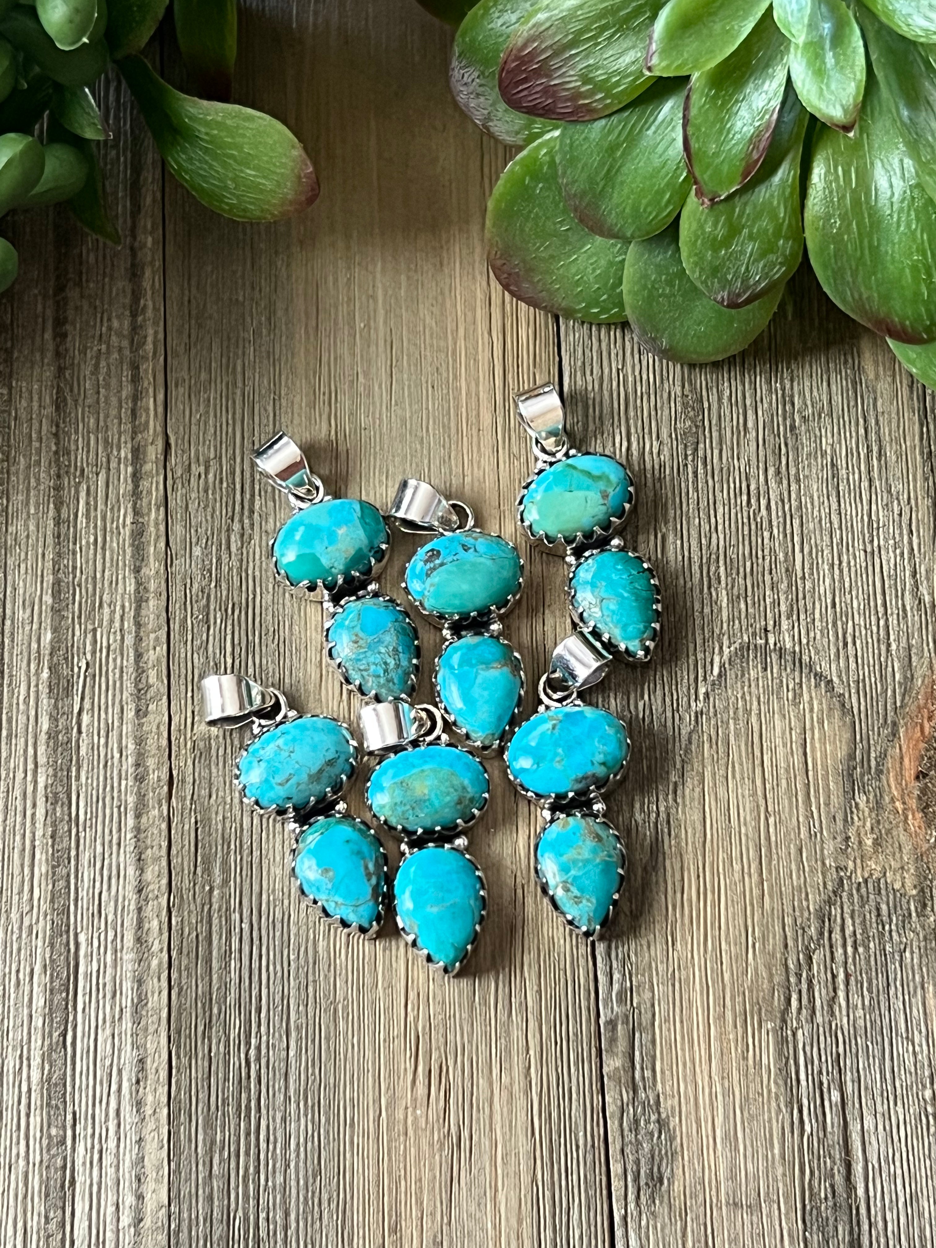 Southwest Made Turquoise & Sterling Silver Pendant