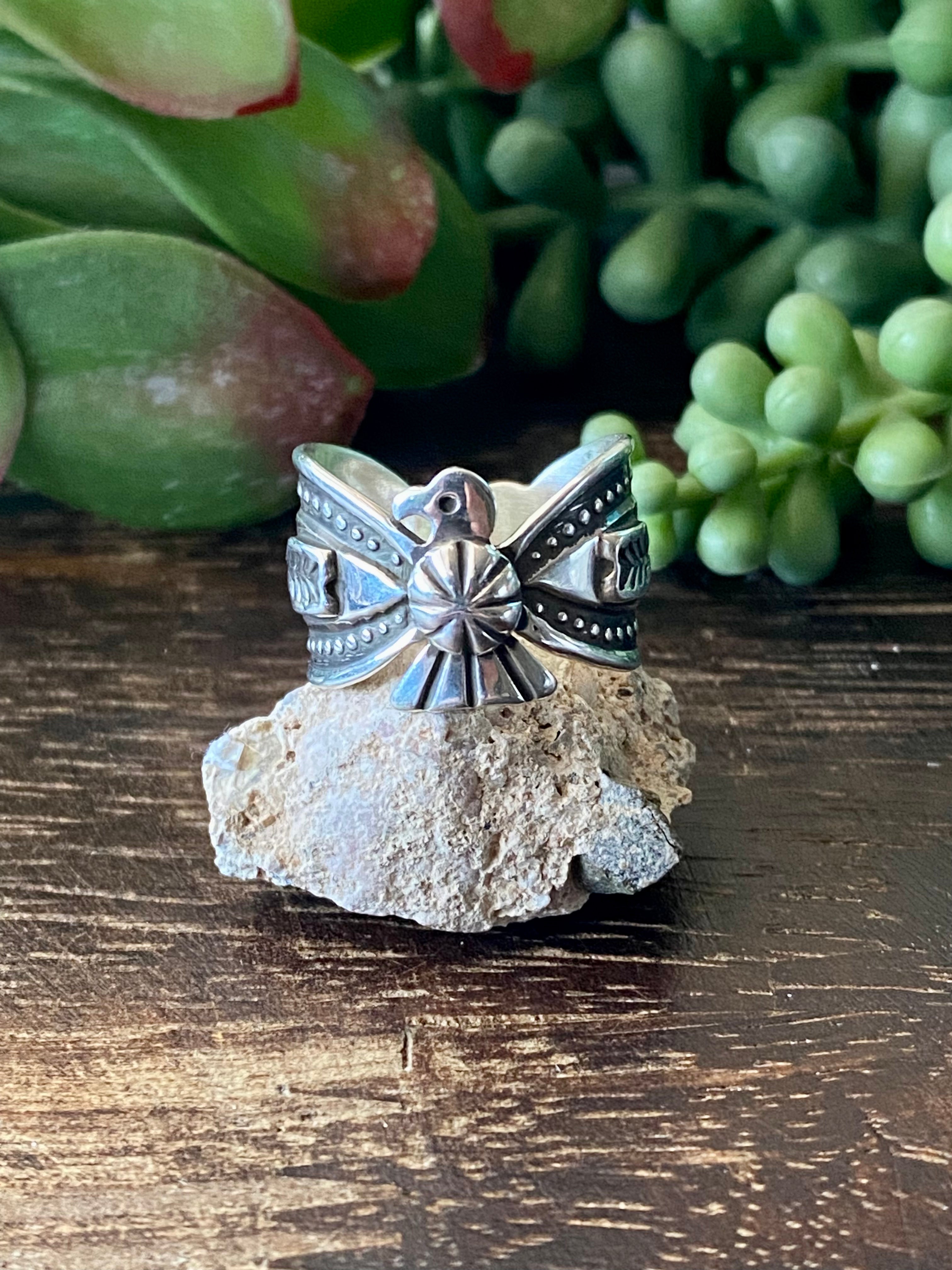 Derick Cadman Sterling Silver Thunderbird Rings