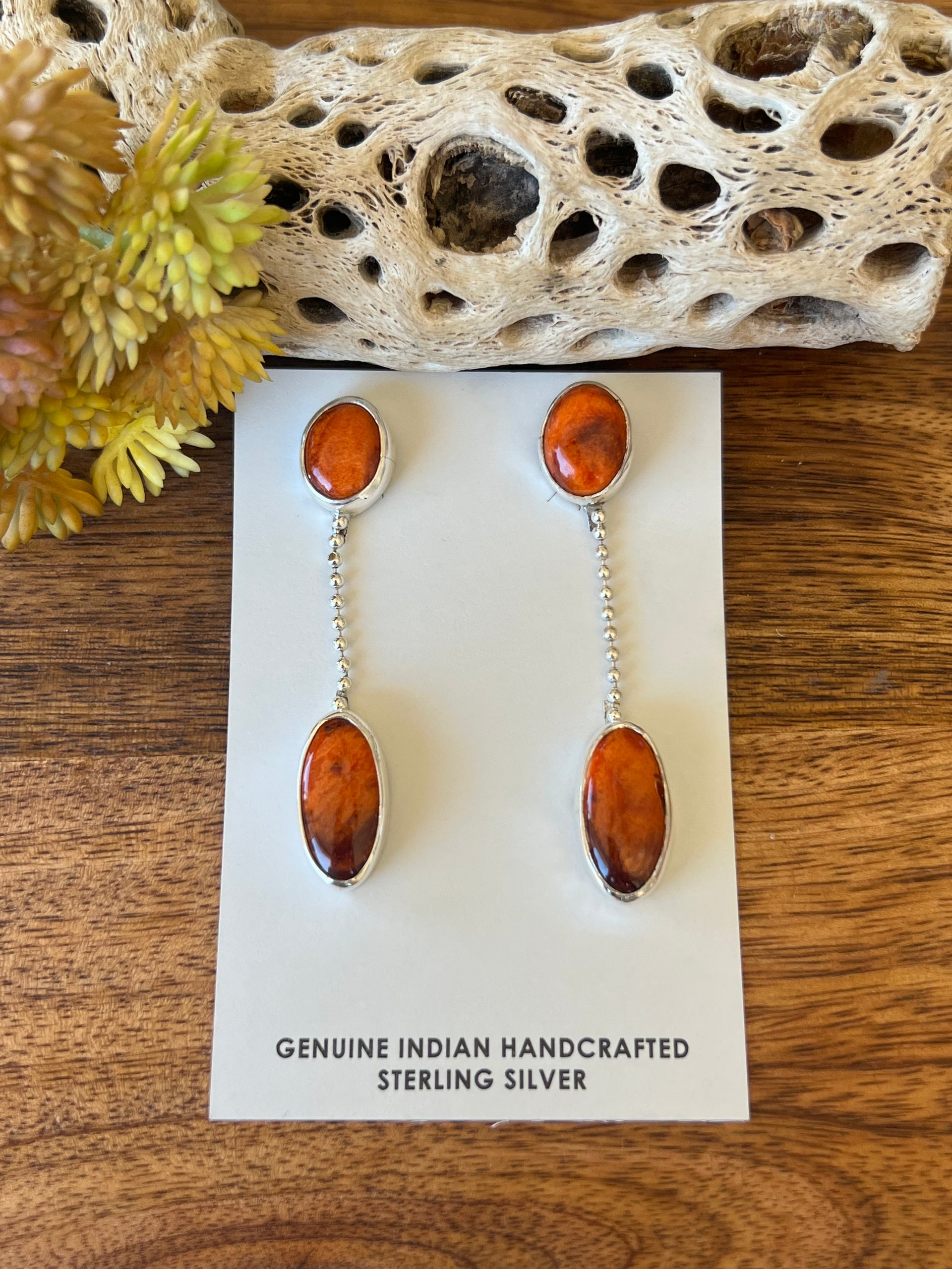 Navajo Made Spiny Oyster Post Earrings