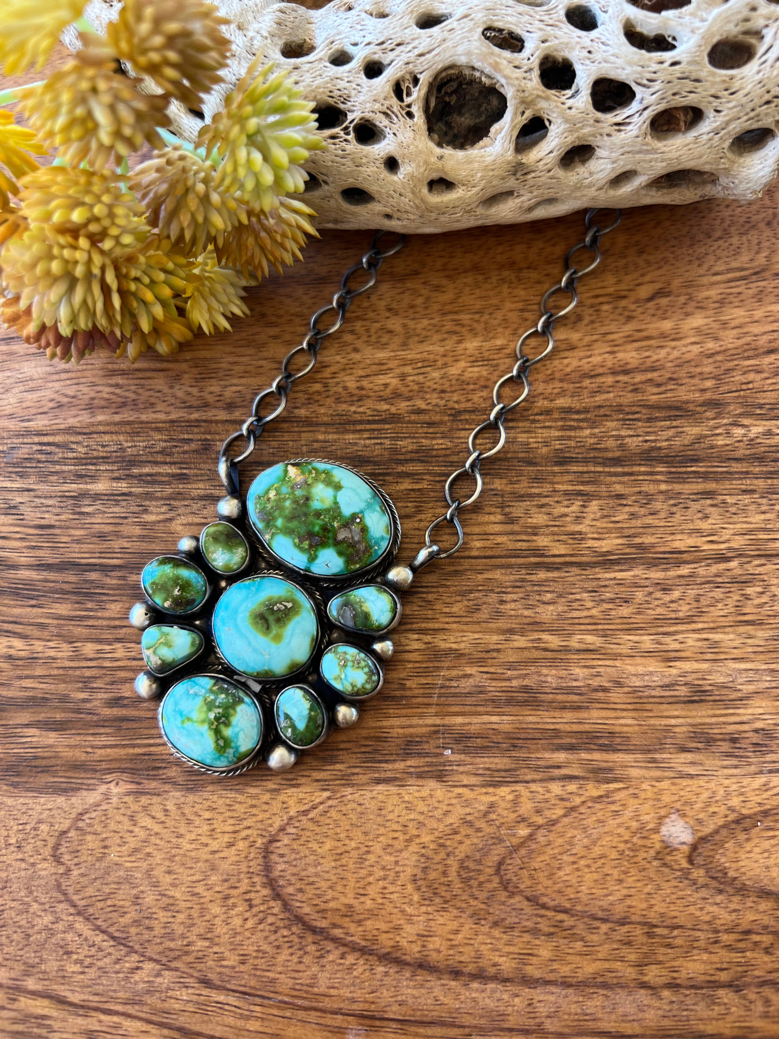 Kathleen Chavez Sonoran Mountain Turquoise & Sterling Silver Necklace
