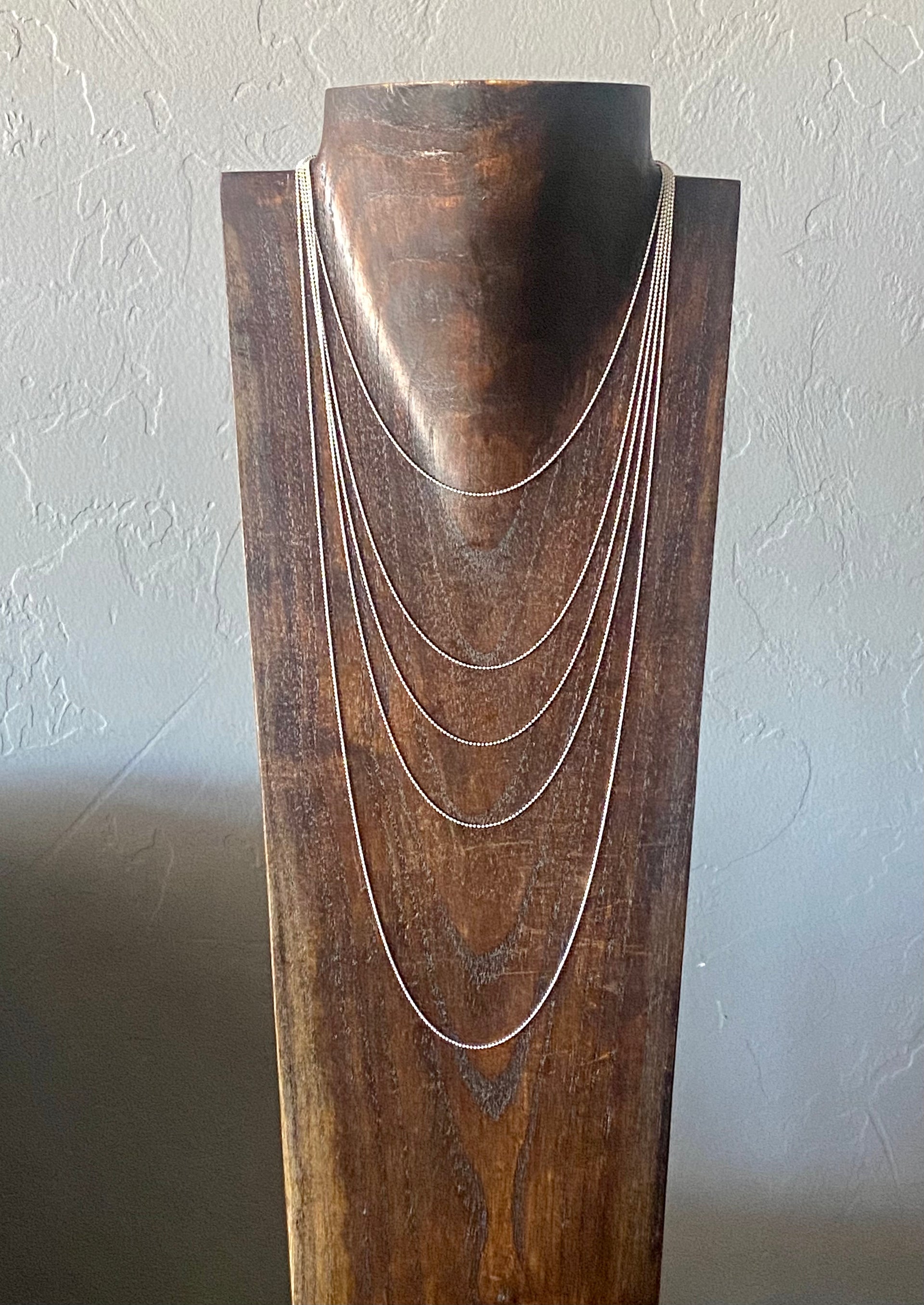 Southwest Handmade Sterling Silver 1 MM Pearl Necklace