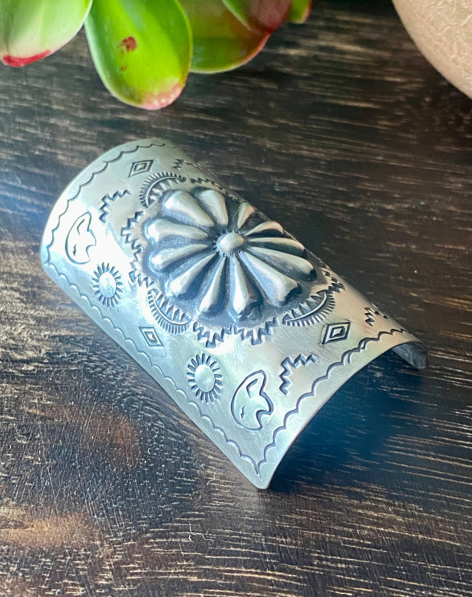 Navajo Made Sterling Silver Turtle Ponytail Holder