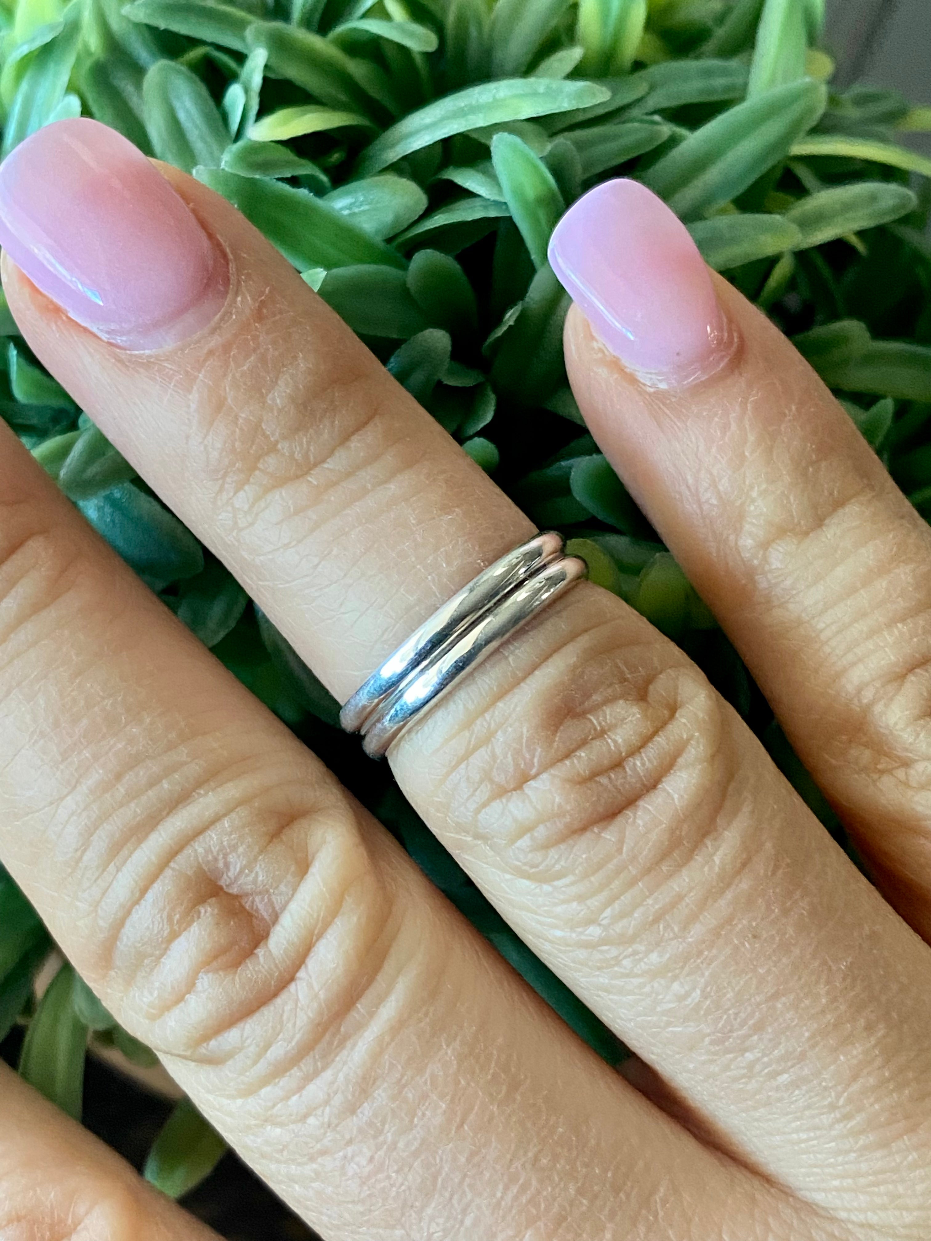 Navajo Made Sterling Silver Band Rings