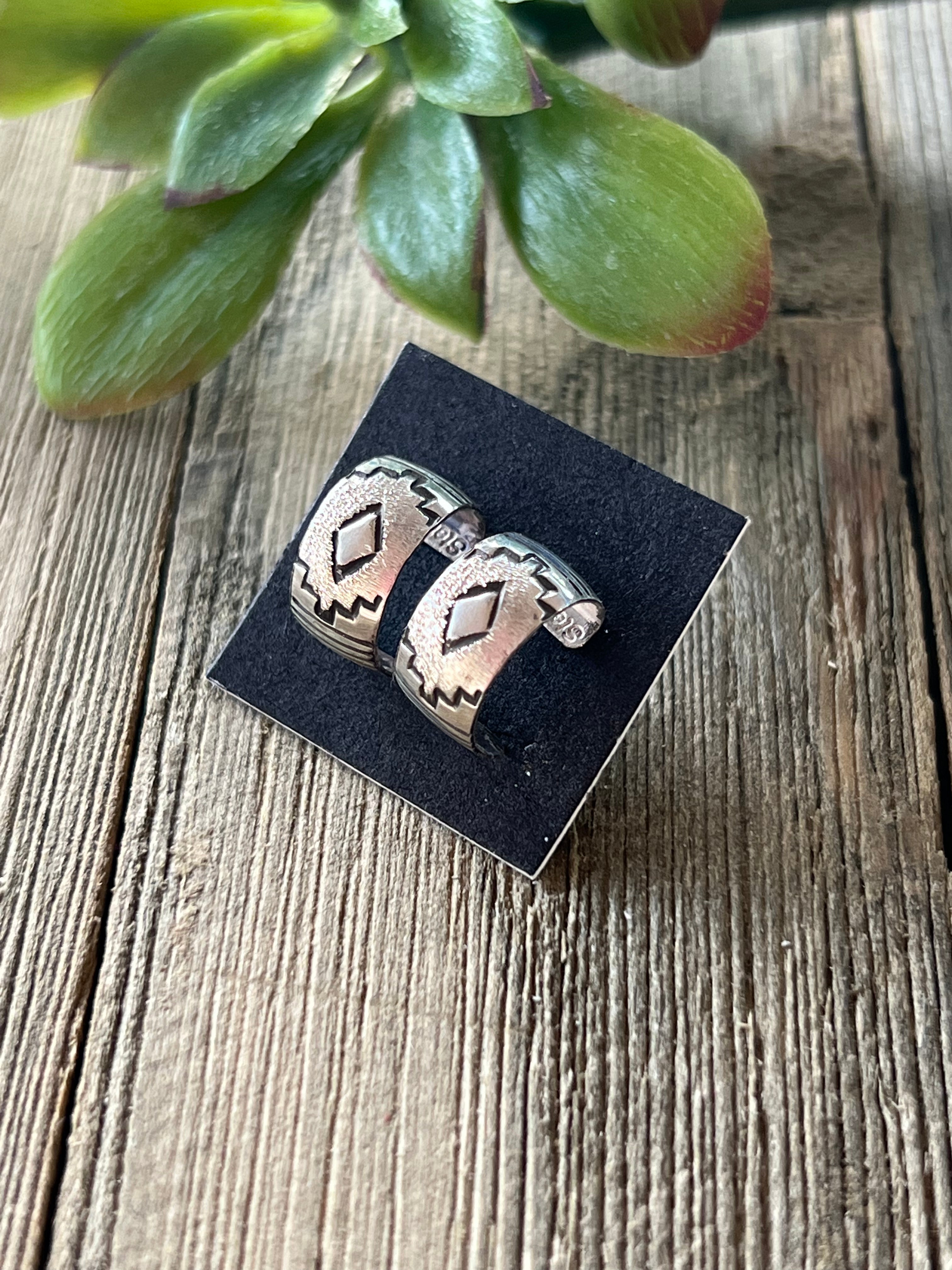 Navajo Made Sterling Silver Post Earrings