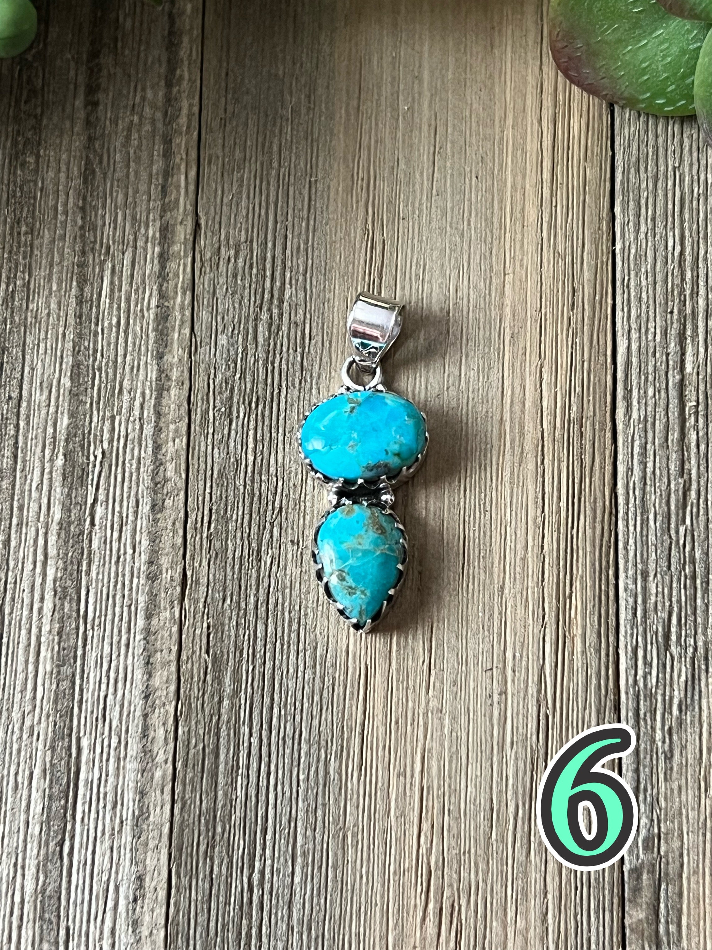 Southwest Made Turquoise & Sterling Silver Pendant