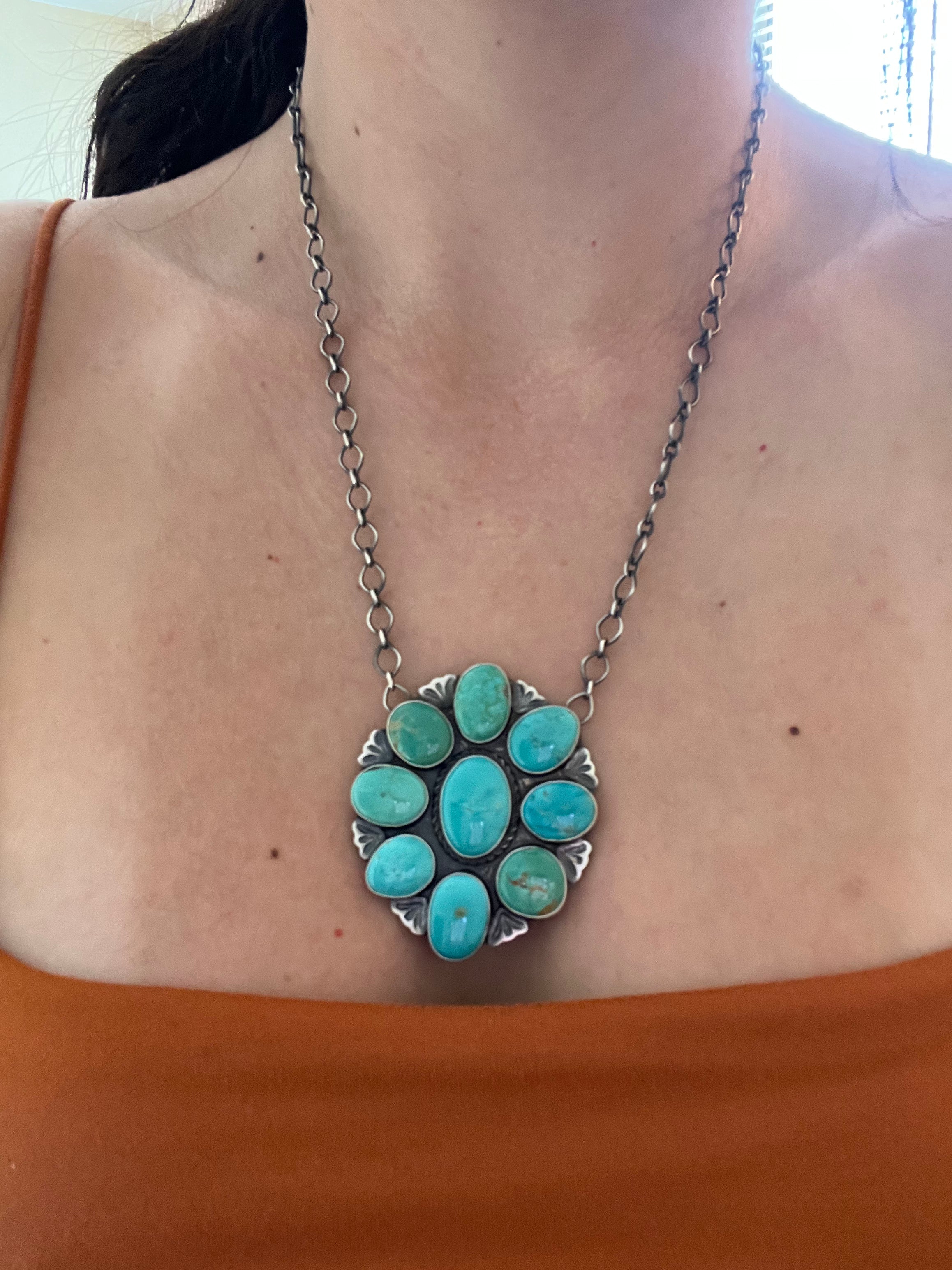 Sheila Tso Royston Turquoise & Sterling Silver Necklace