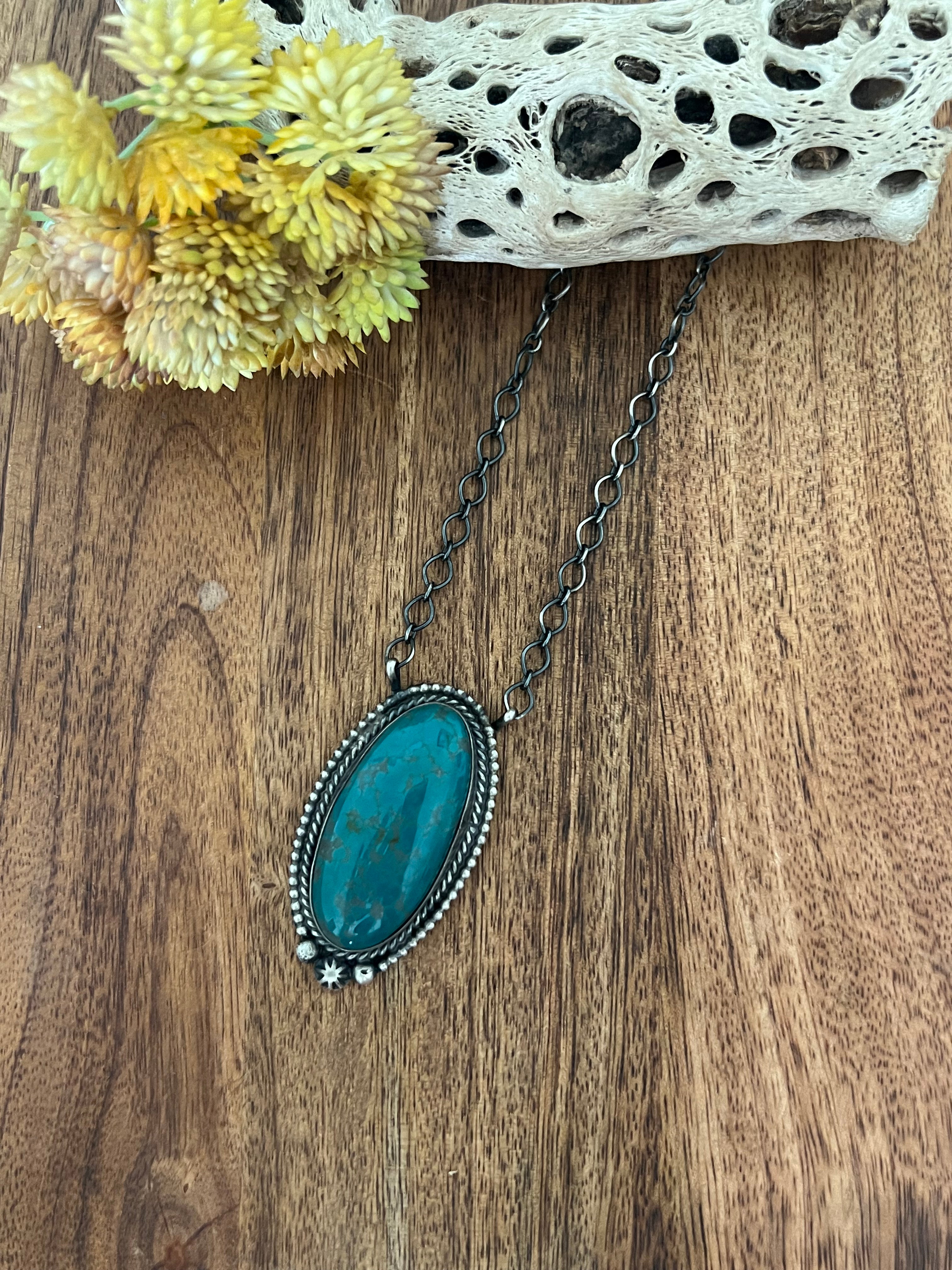 Shelia Becenti #8 Turquoise & Sterling Silver Necklace