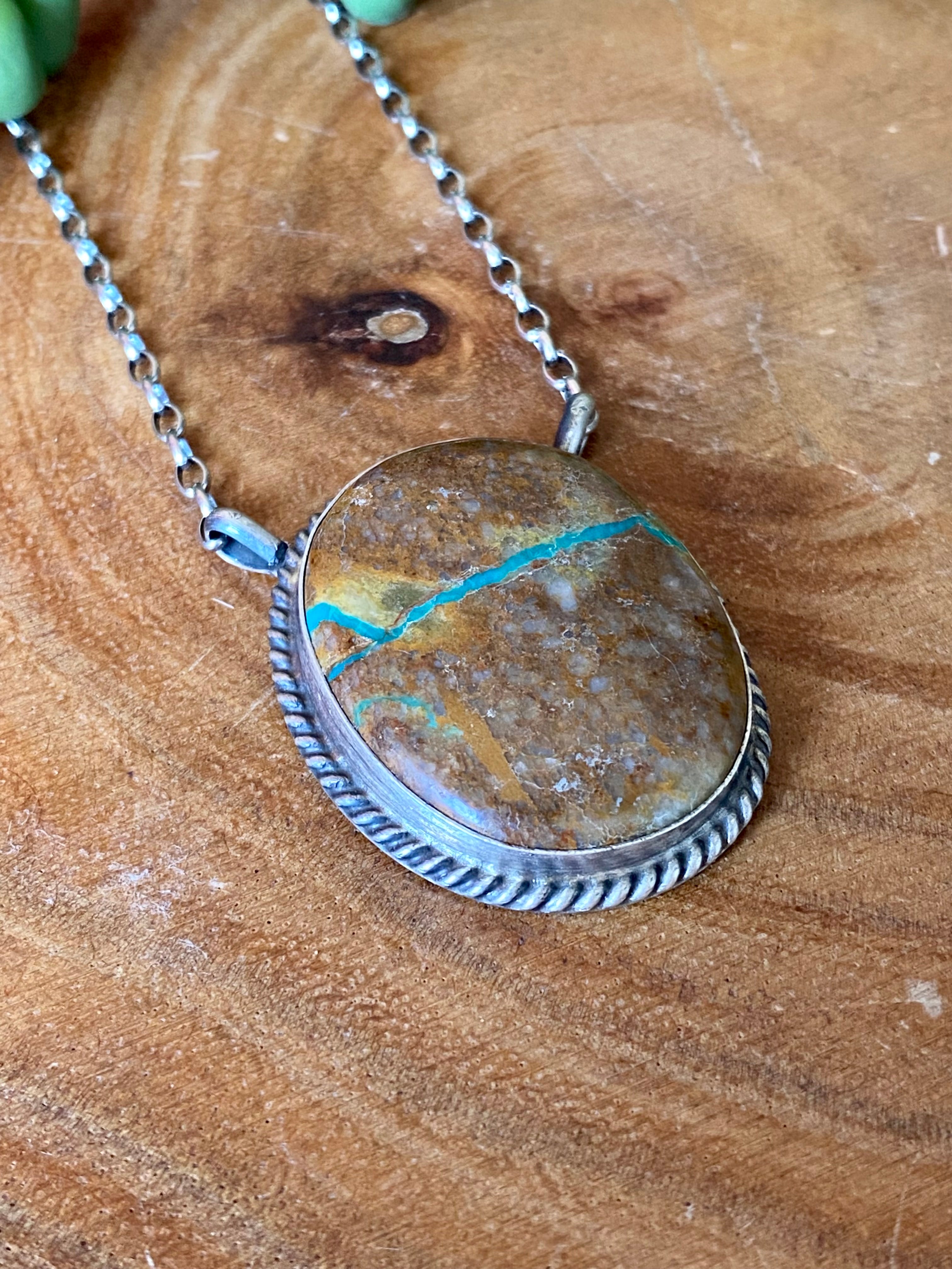 Elouise Kee Boulder Turquoise & Sterling Silver Necklace