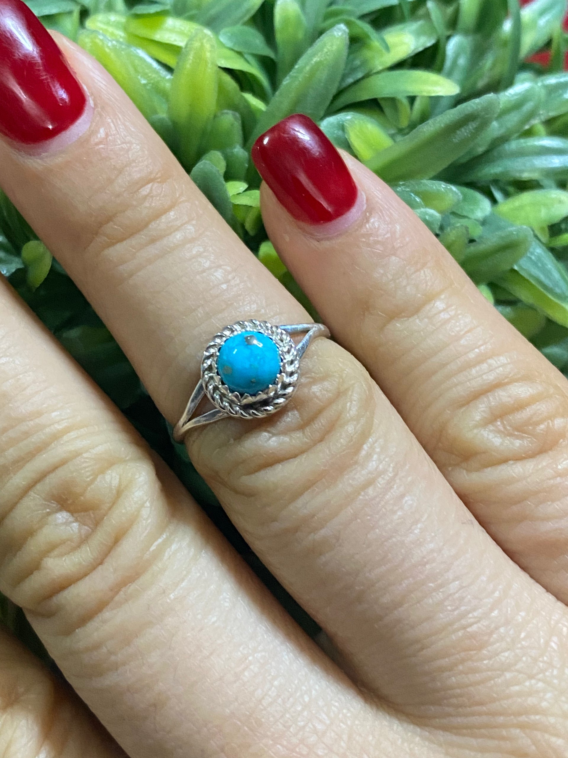 Navajo Made Kingman Turquoise & Sterling Silver Rings
