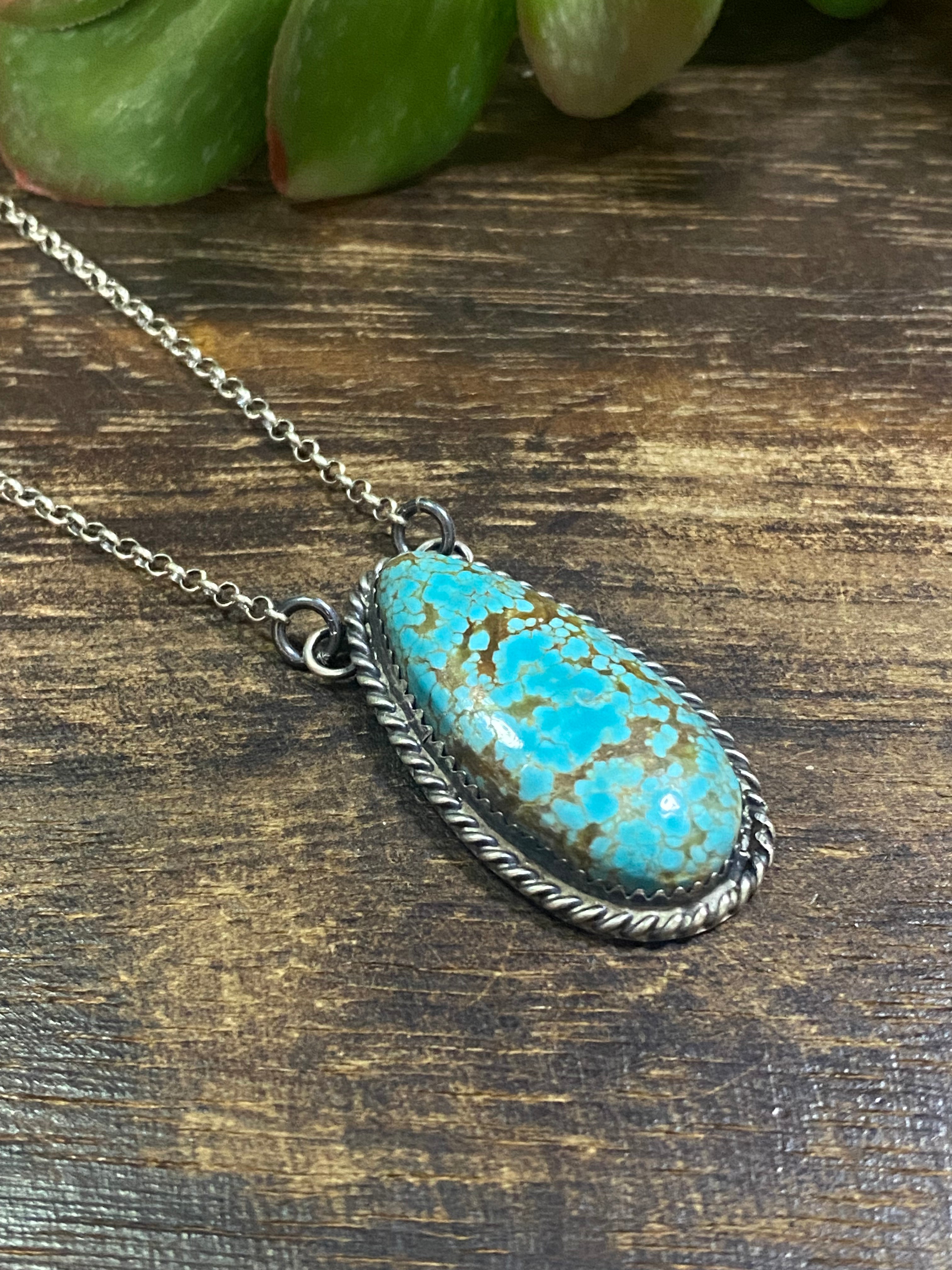 Clifton Davis #8 Turquoise & Sterling Silver Necklace