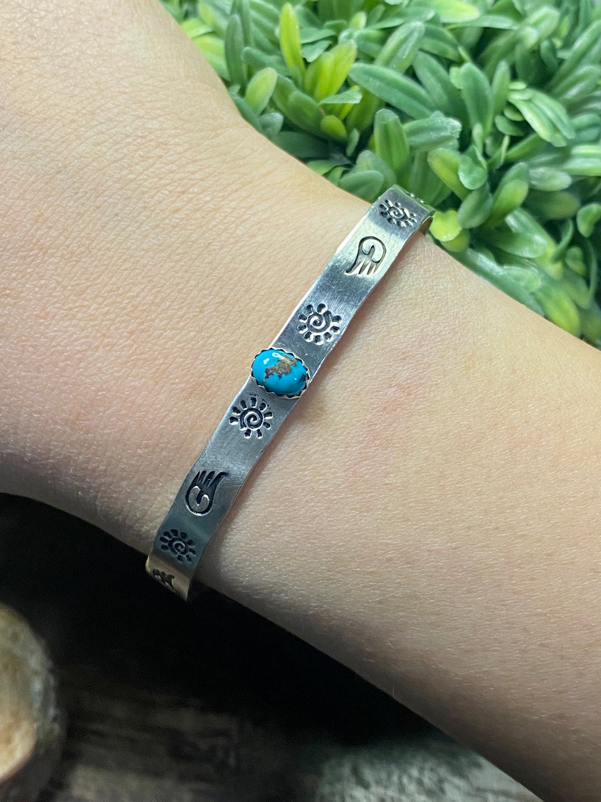 B. Shorty Kingman Turquoise & Sterling Silver Cuff Bracelets