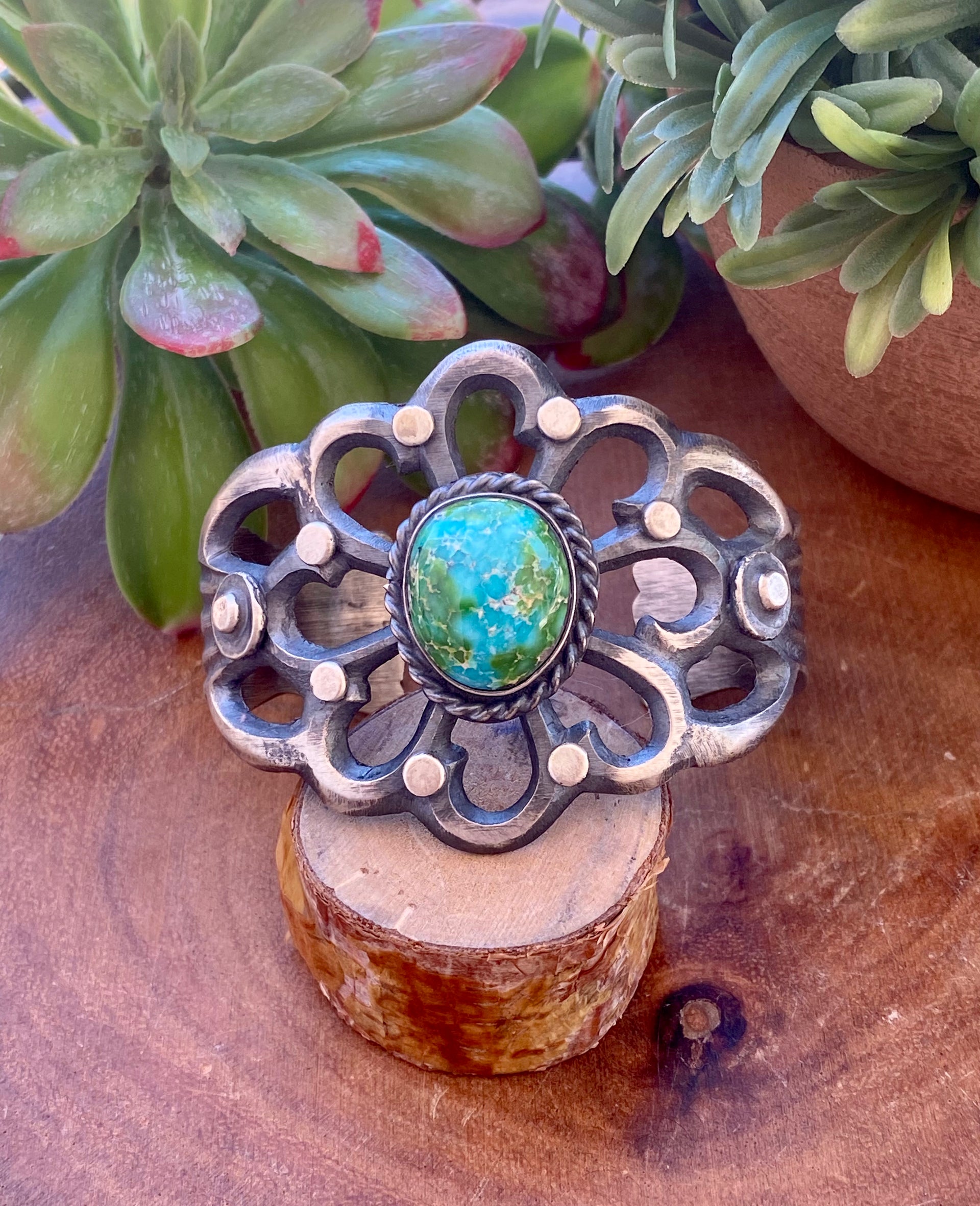 Chimney Butte Sonoran Mountain Turquoise & Sterling Silver Cuff Bracelet