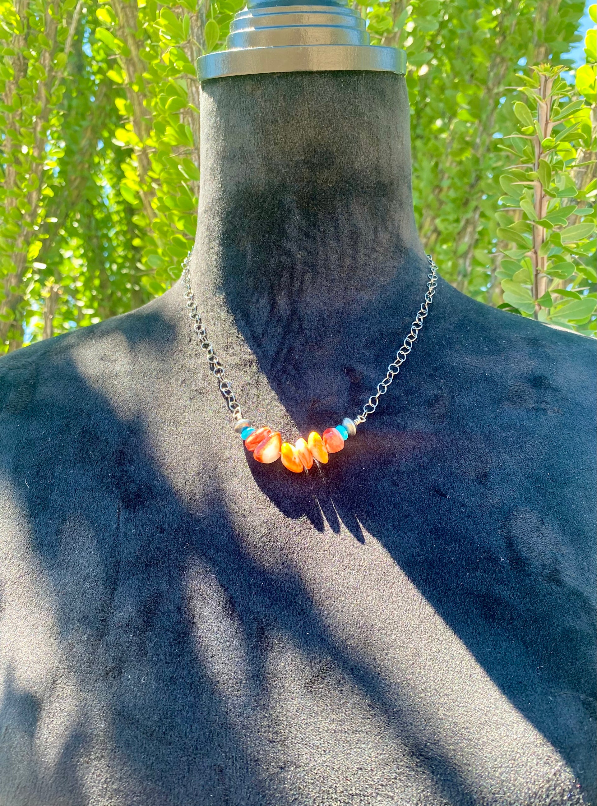 Corina Smith Multi Stone & Sterling Silver Necklace