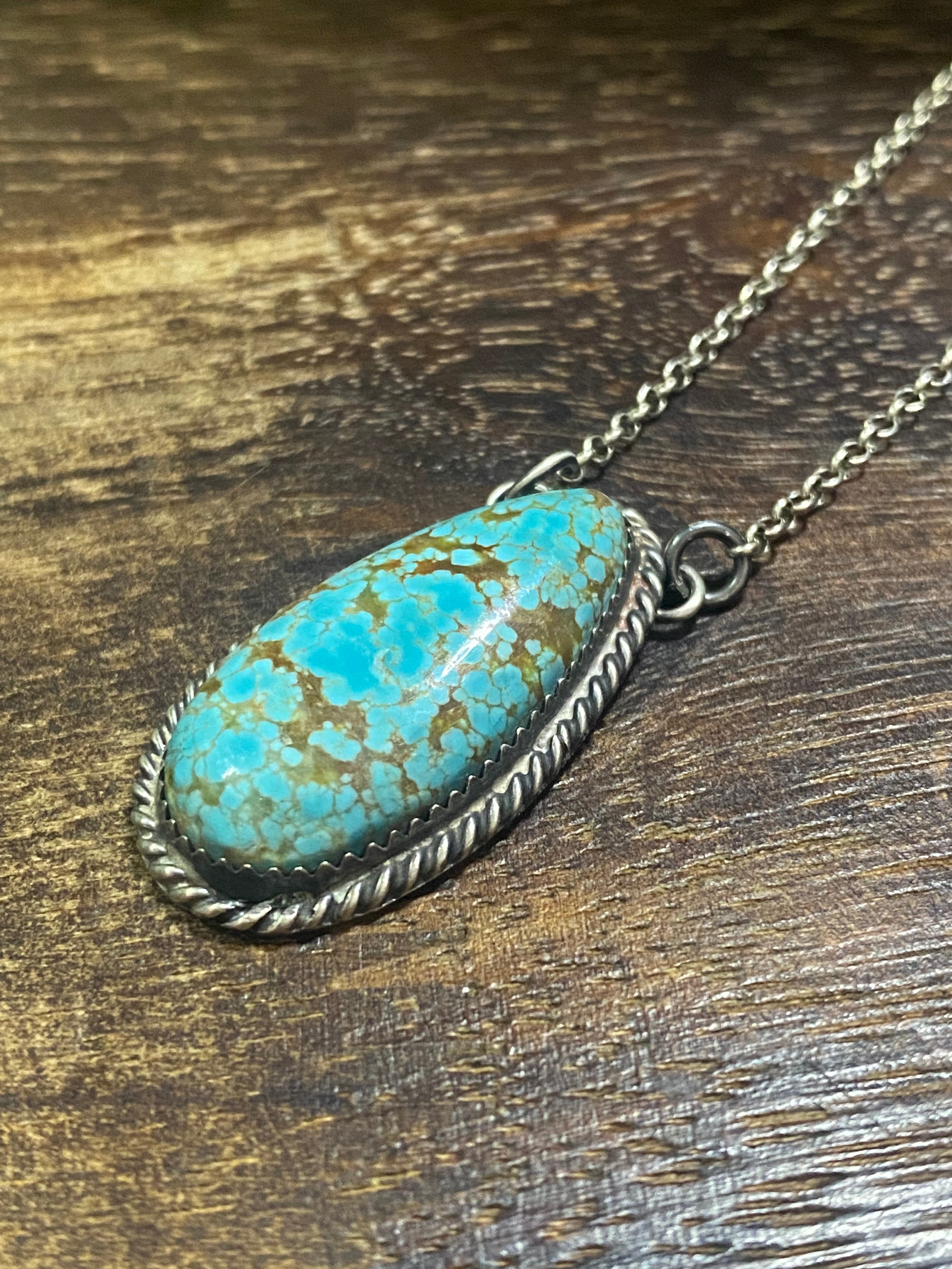Clifton Davis #8 Turquoise & Sterling Silver Necklace