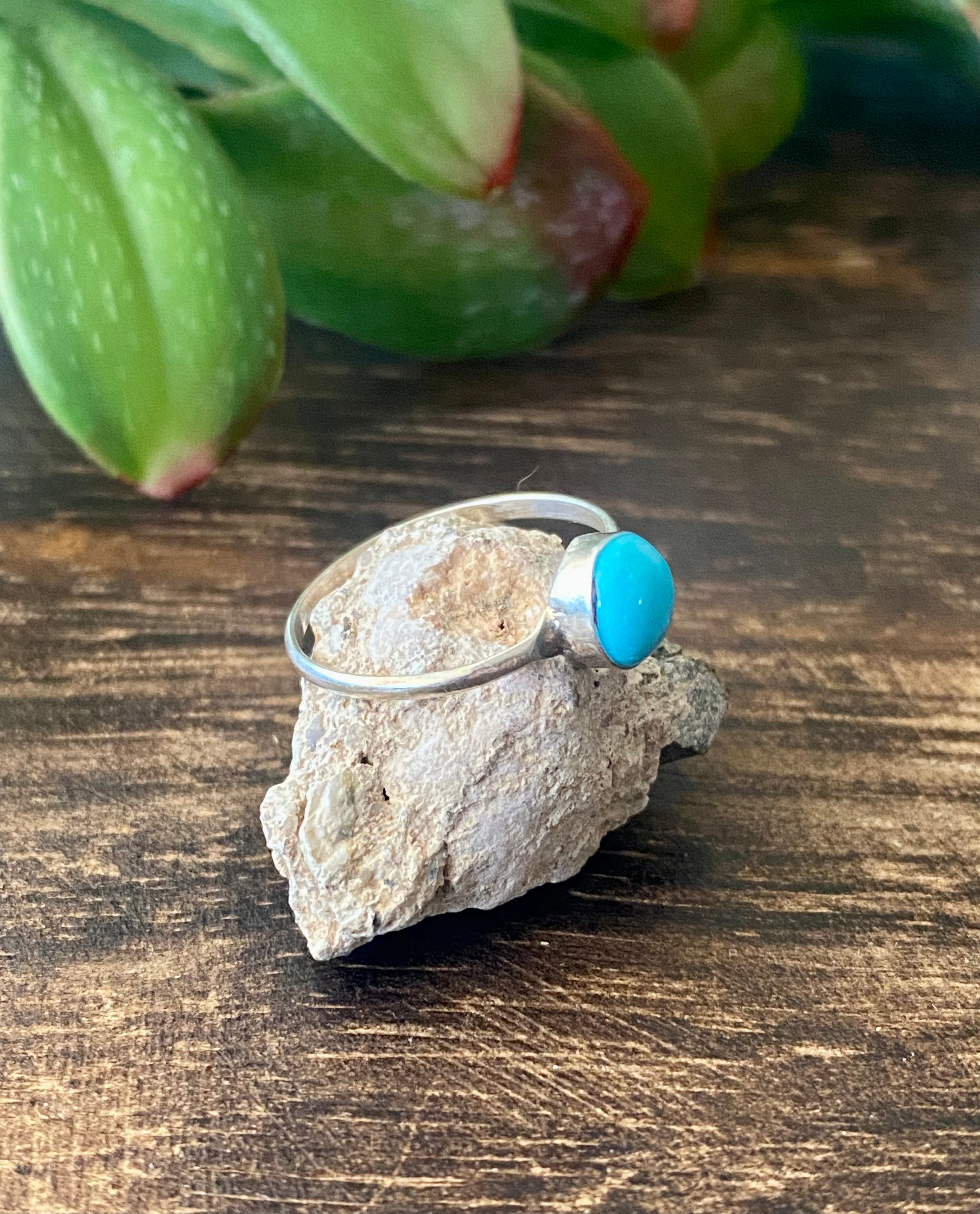 Angie Rosetta Turquoise & Sterling Silver Ring Size 7