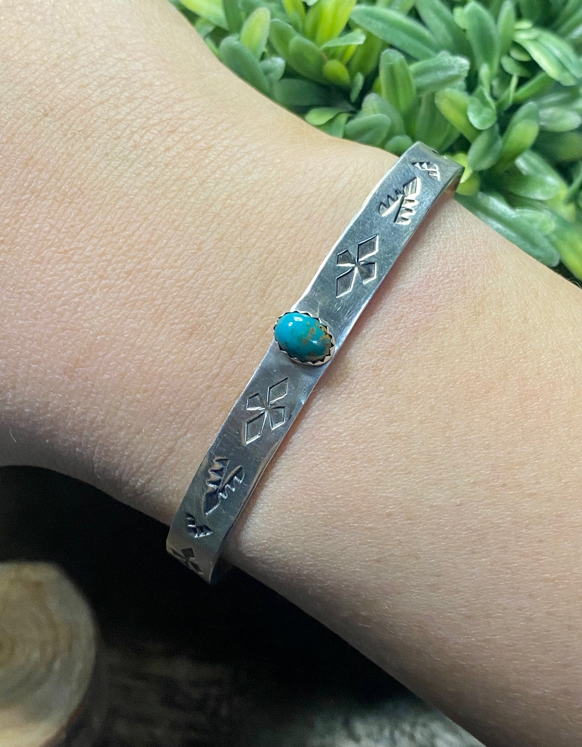B. Shorty Kingman Turquoise & Sterling Silver Cuff Bracelets