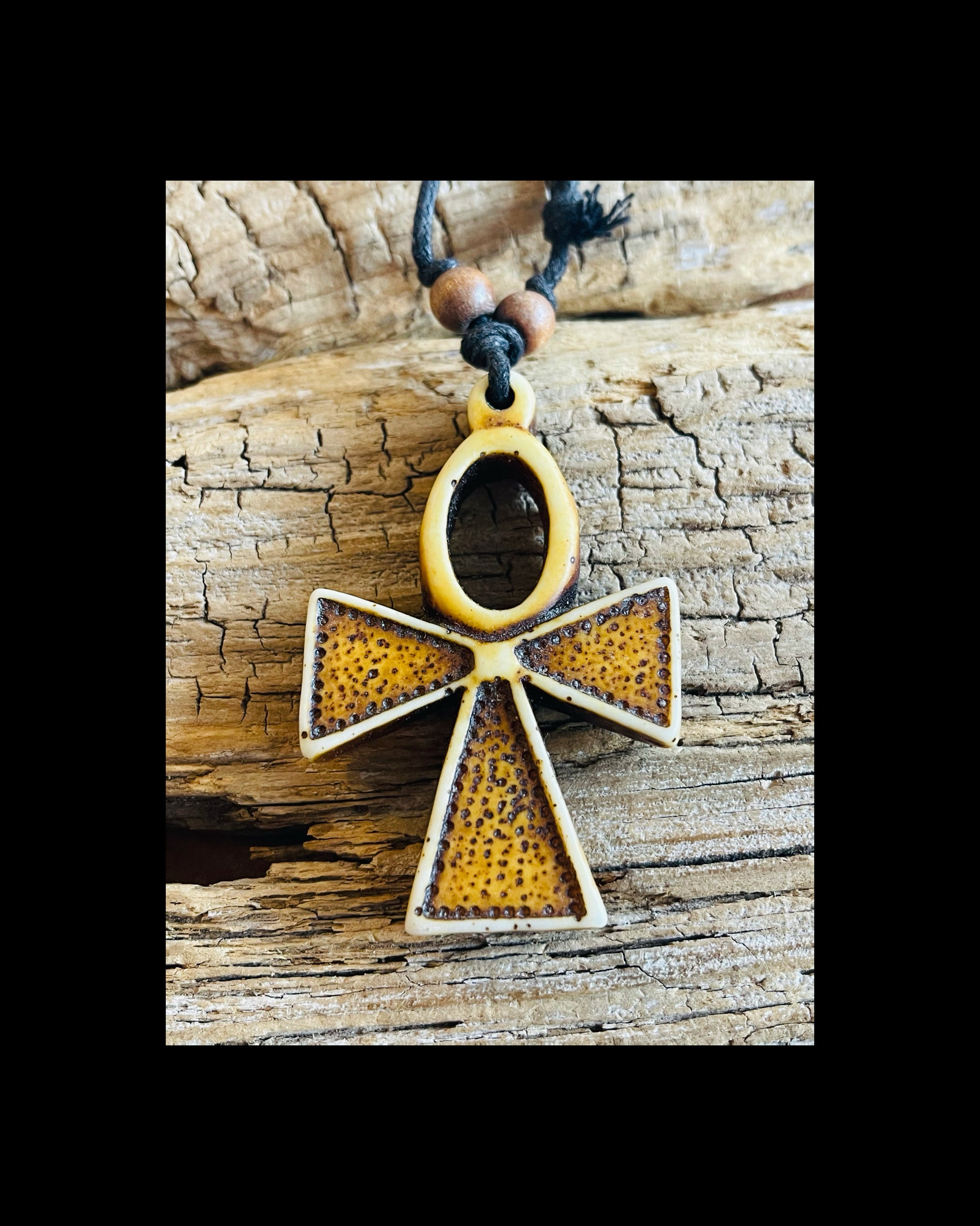 Handmade Wooden Cross Necklace