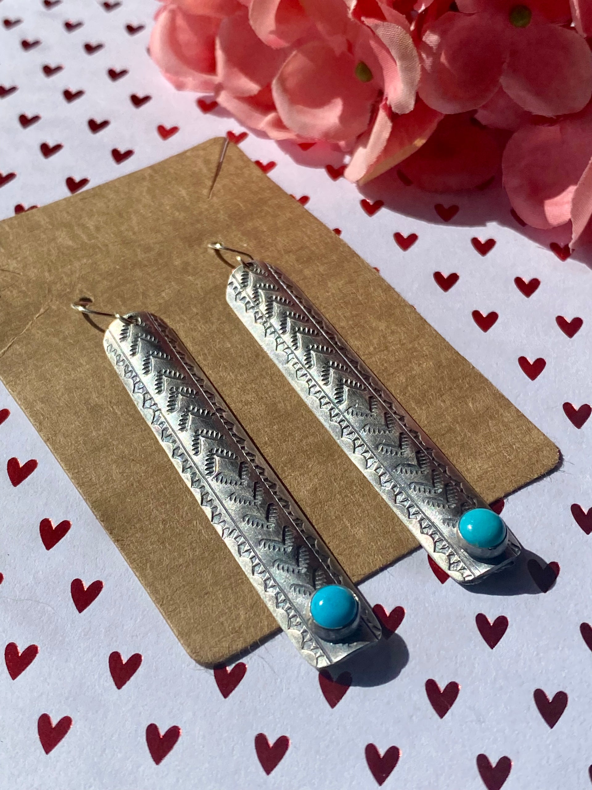 Boyd Ashley Kingman Turquoise & Sterling Silver Dangle Earrings