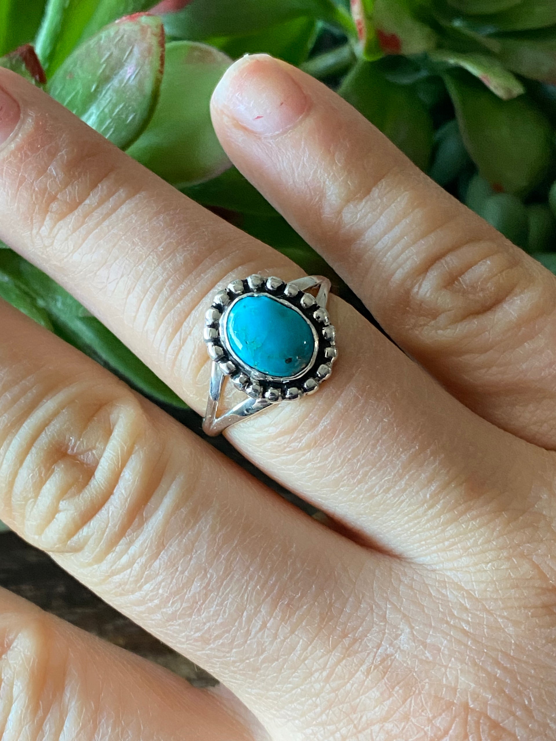 Navajo Made Kingman Turquoise & Sterling Silver Rings