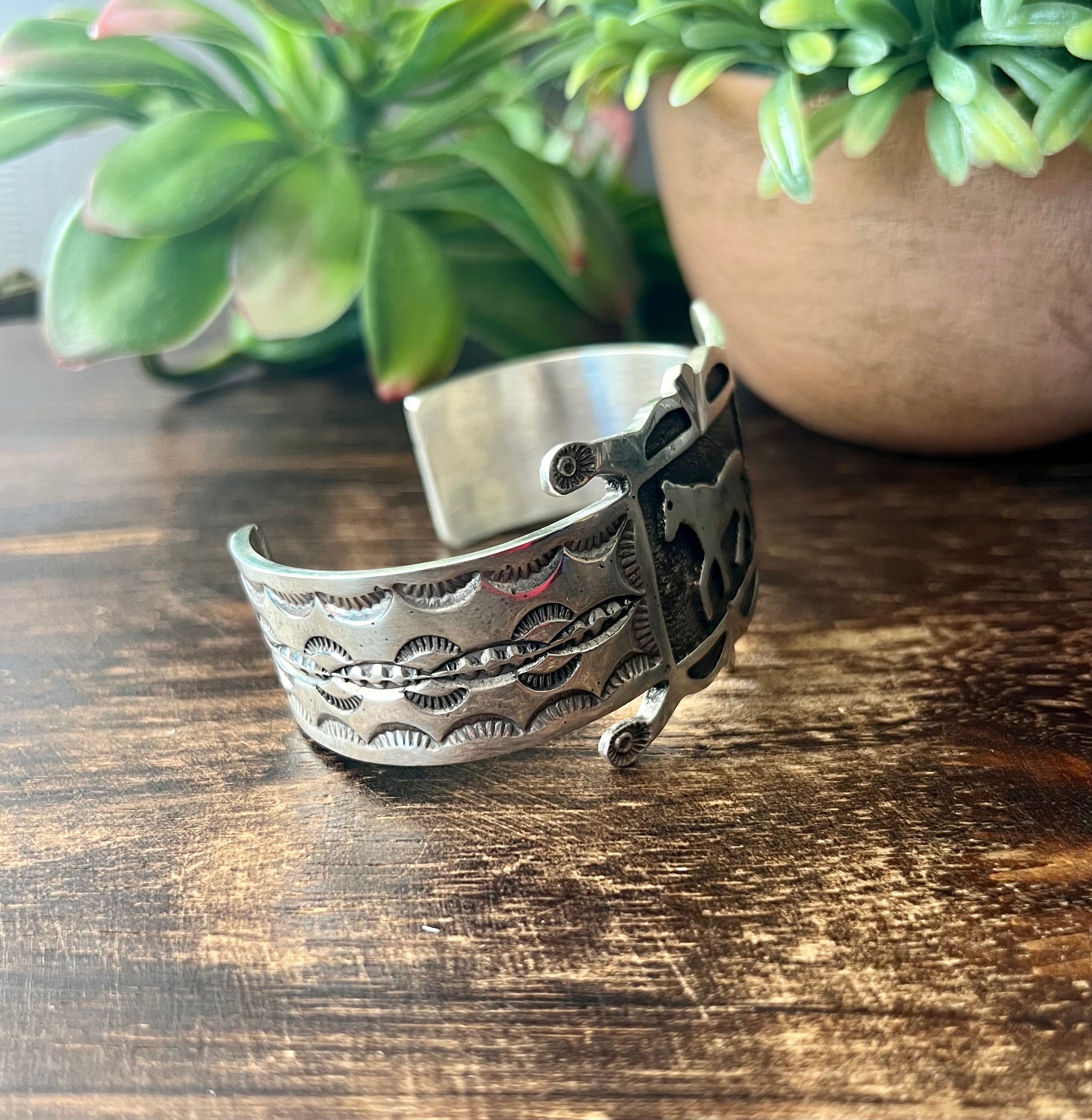 Emerson Kinsel Sterling Silver Horse Cuff Bracelet