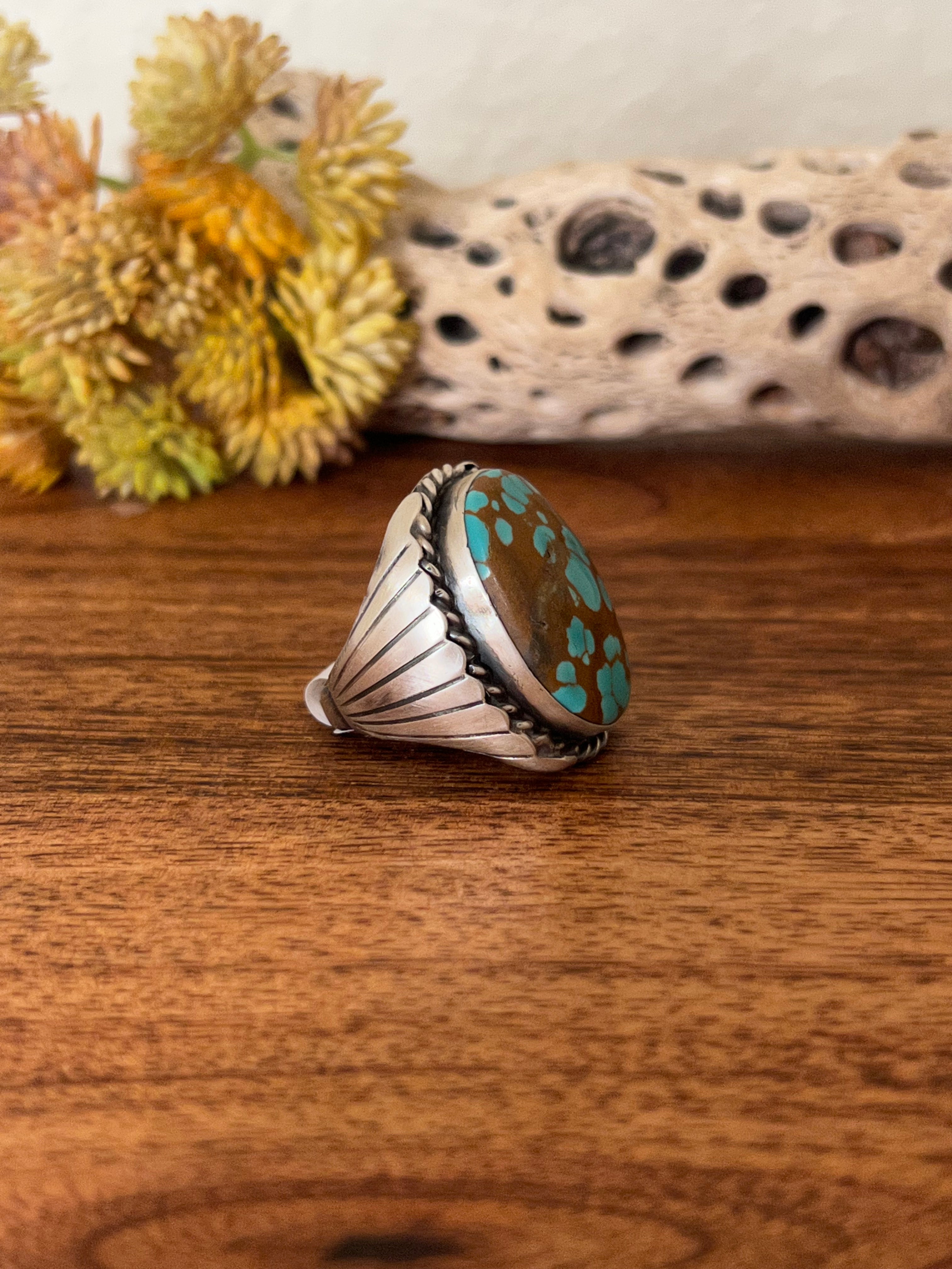 Betta Lee Royston Turquoise & Sterling Silver Ring Size 9