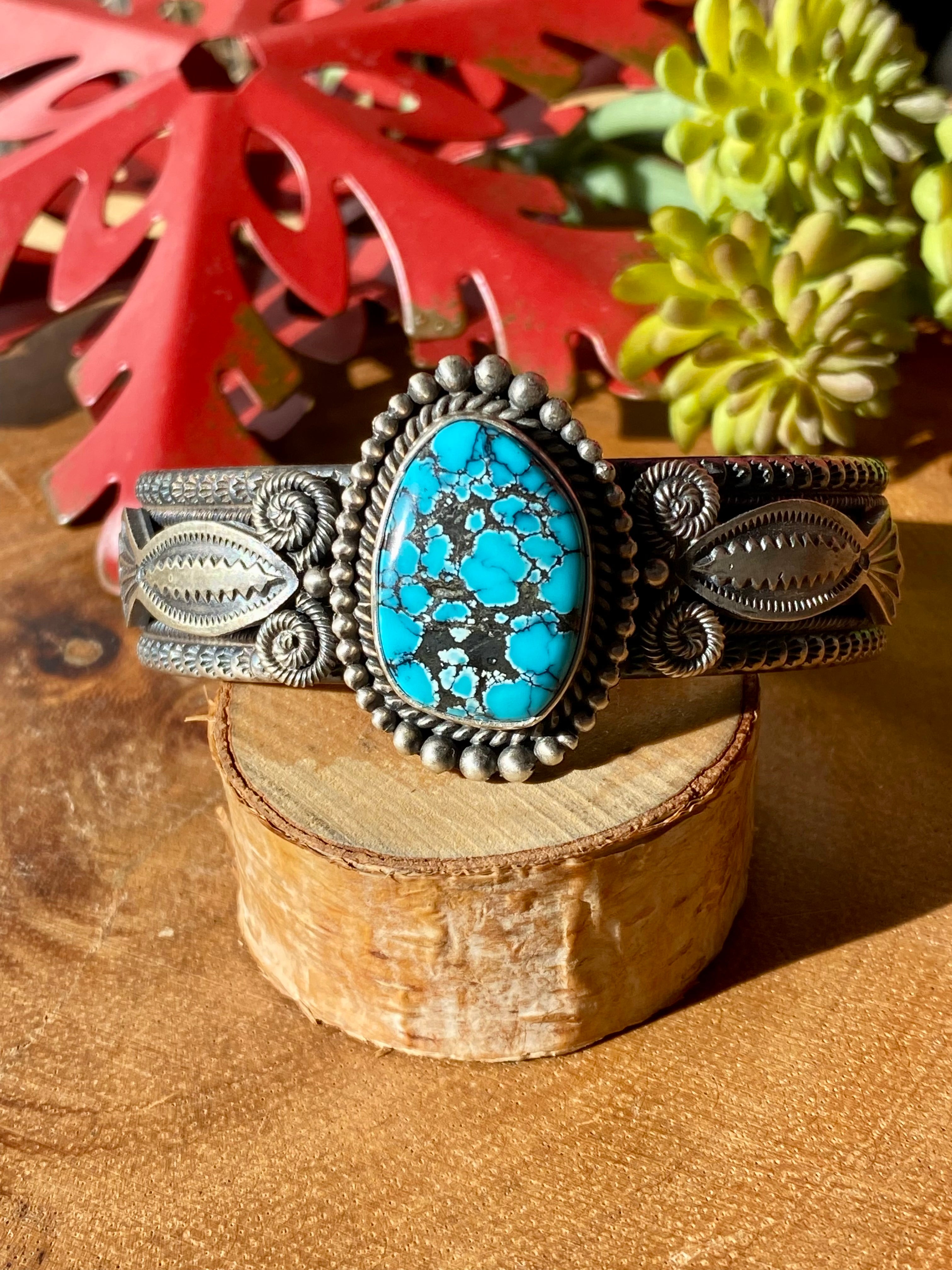 Michael & Rosita Calladitto Turquoise & Sterling Silver Cuff Bracelet