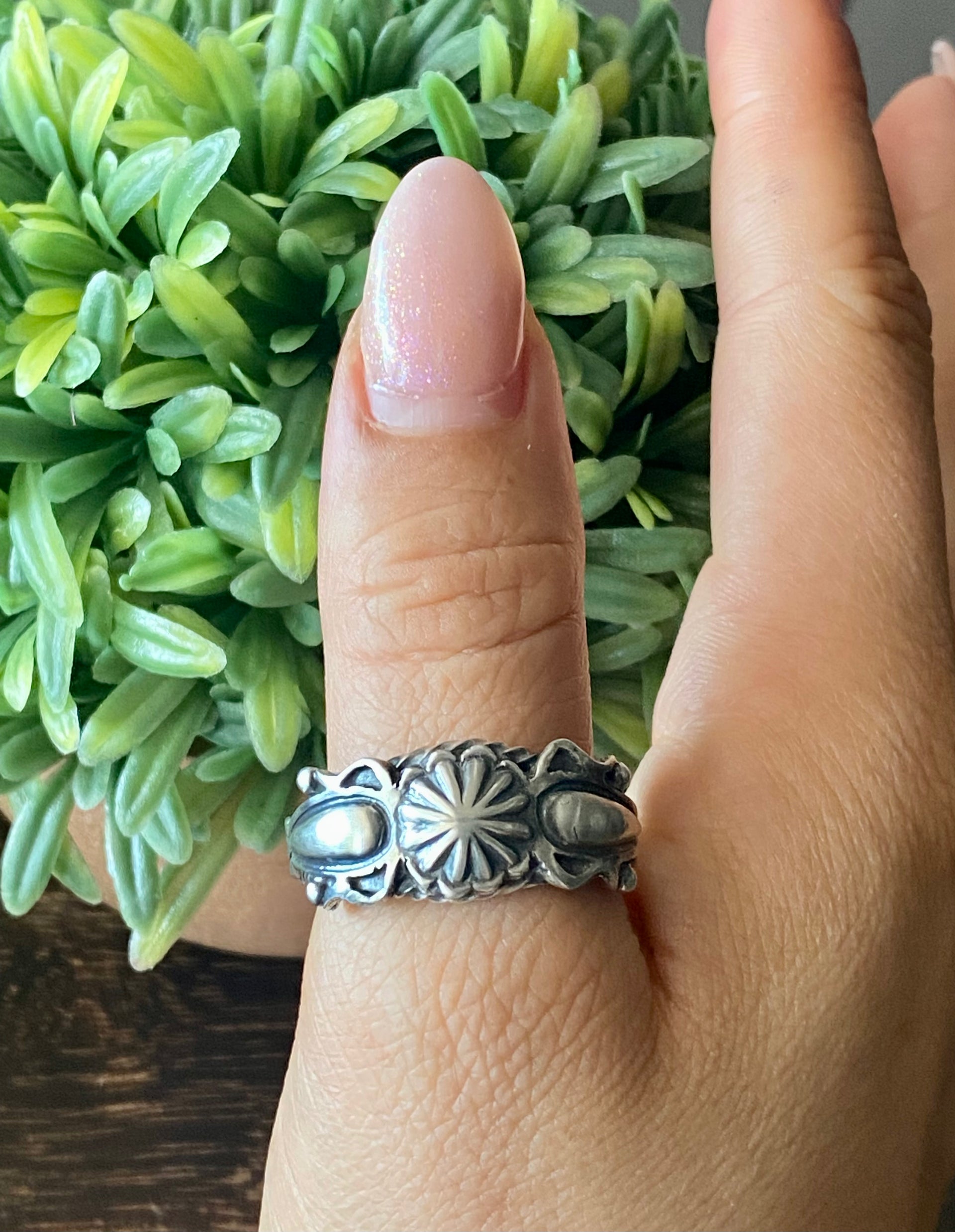 Navajo Made Sterling Silver Ring Size 12.5