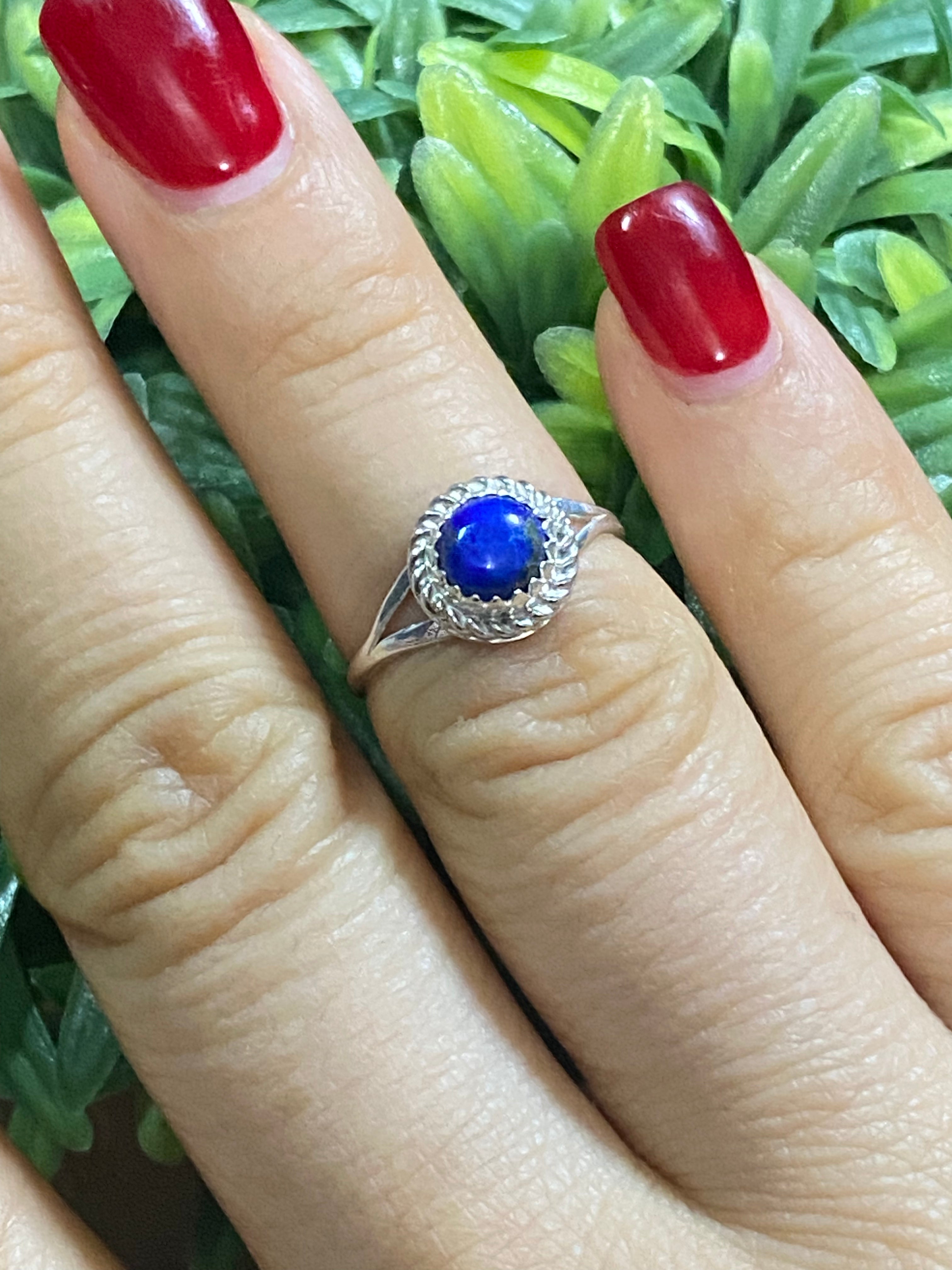 Navajo Made Lapis & Sterling Silver Rings