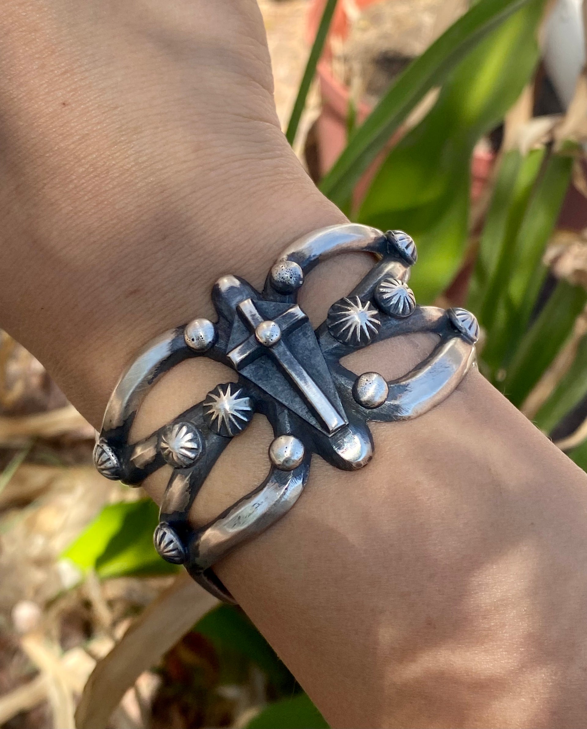 Chimney Butte Sterling Silver Cross Cuff Bracelet