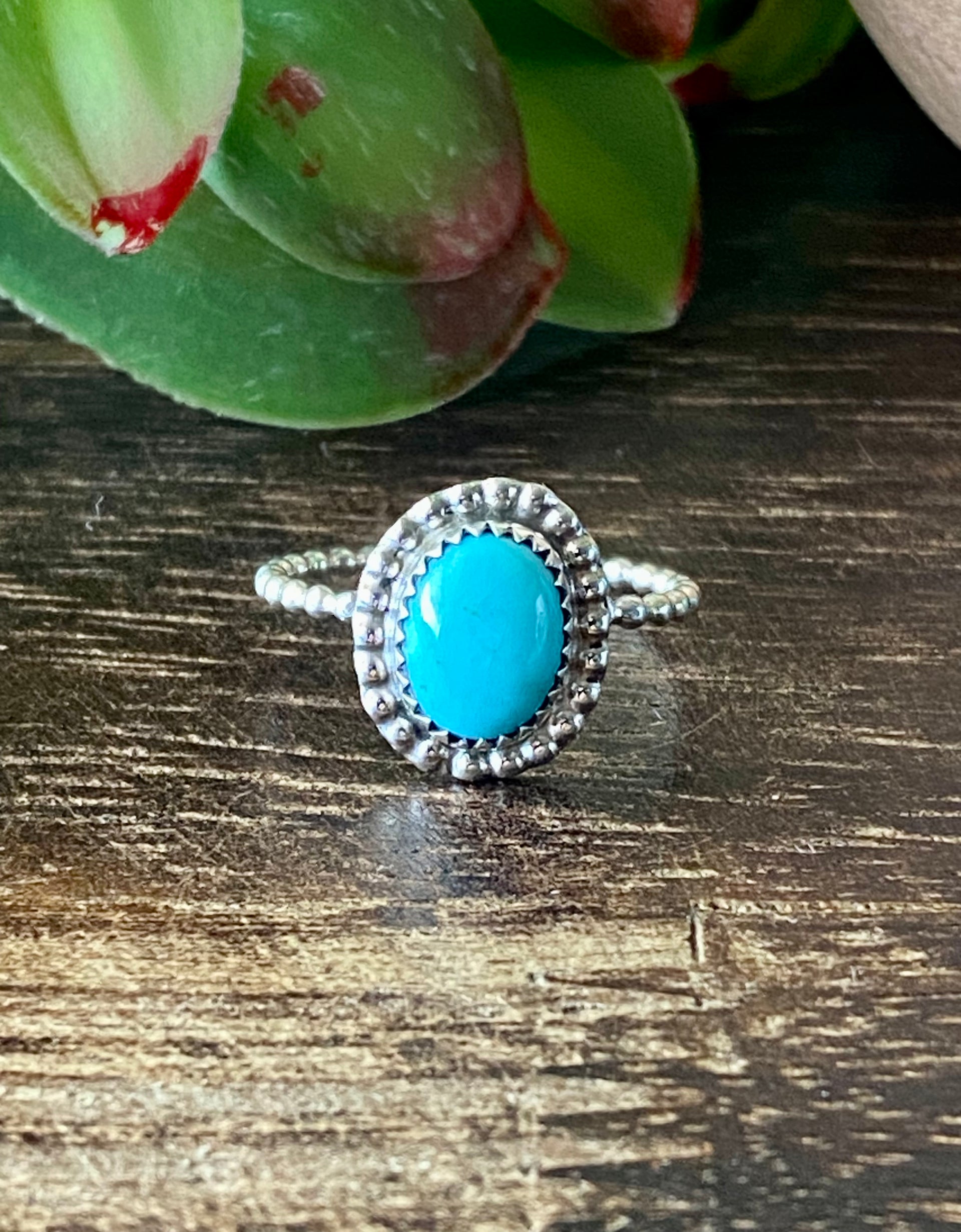 Navajo Made Kingman Turquoise & Sterling Silver Rings