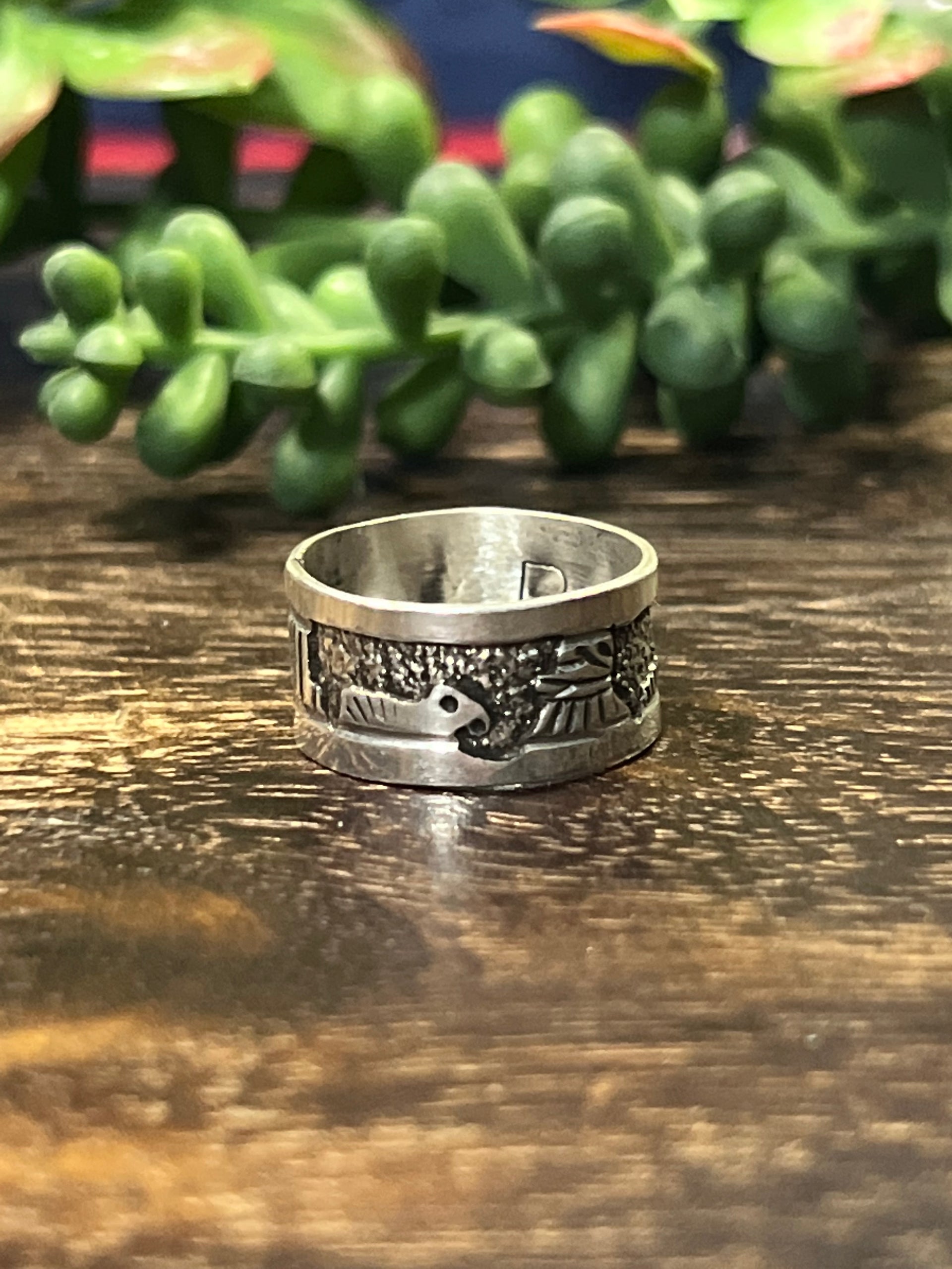 Elaine Becenti Sterling Silver Ring Size 8.25