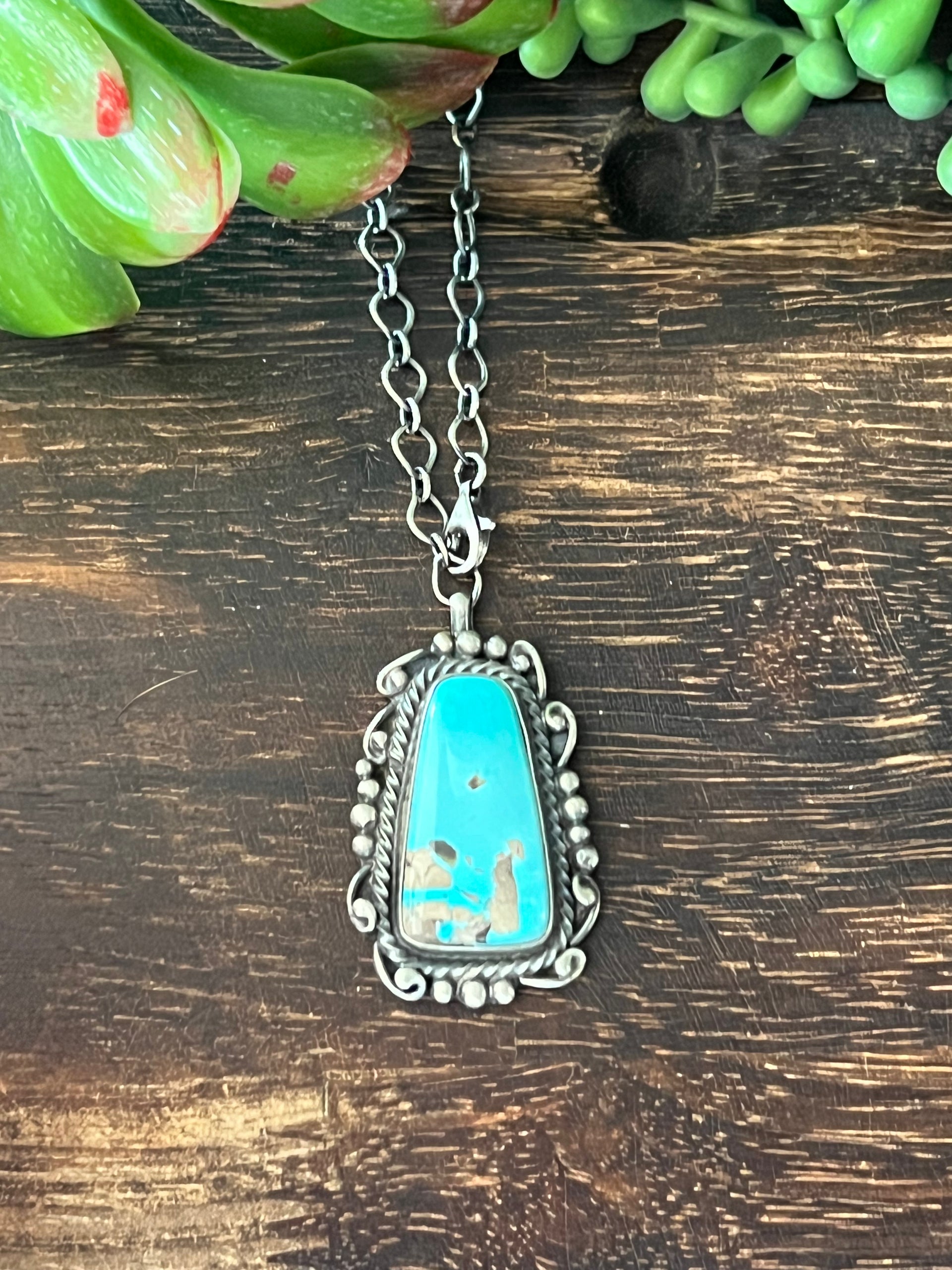 Shelia Becenti Royston Turquoise & Sterling Silver Necklace