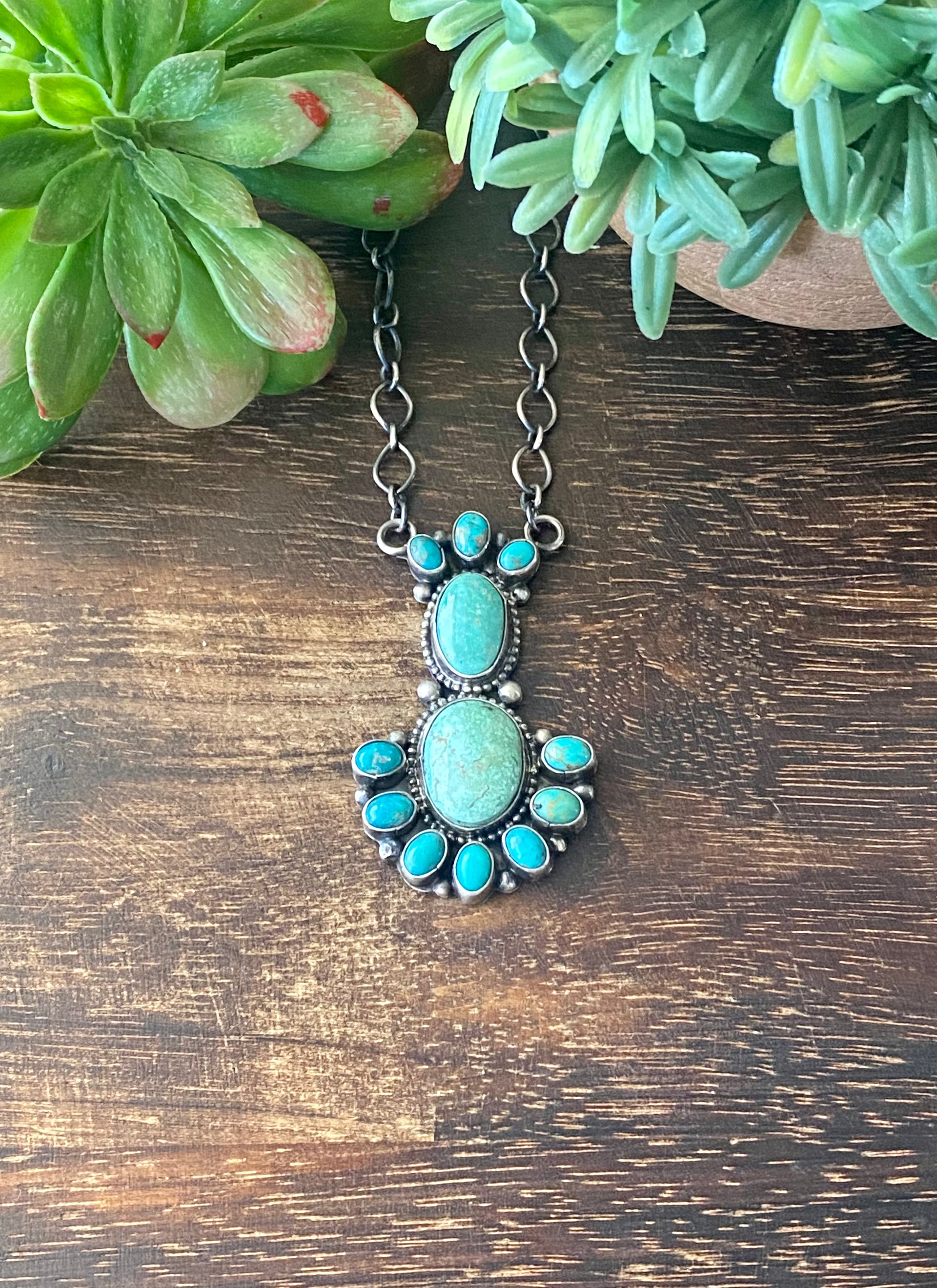 Eleanor Largo Royston Turquoise & Sterling Silver Necklace