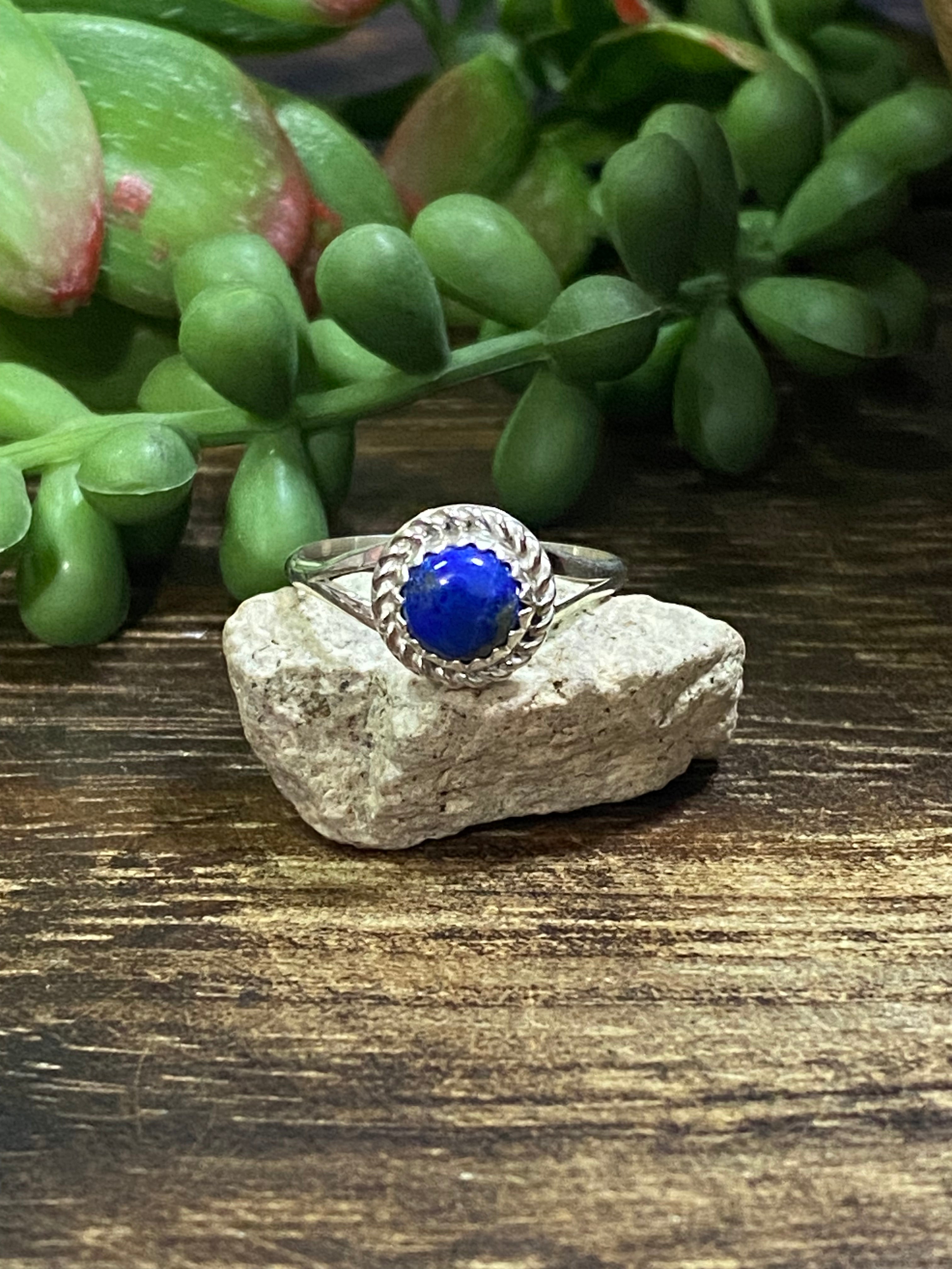 Navajo Made Lapis & Sterling Silver Rings