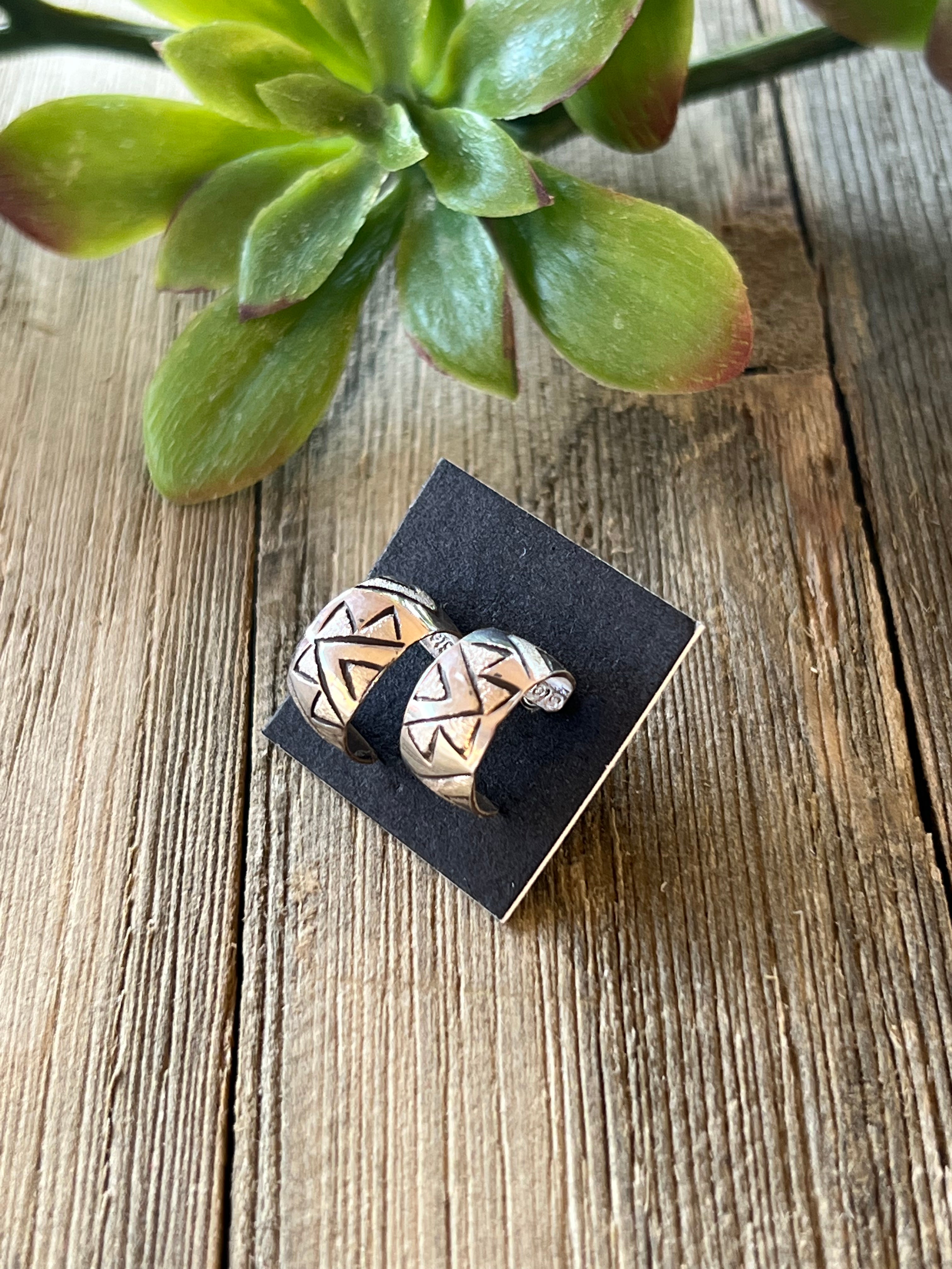 Navajo Made Sterling Silver Post Earrings