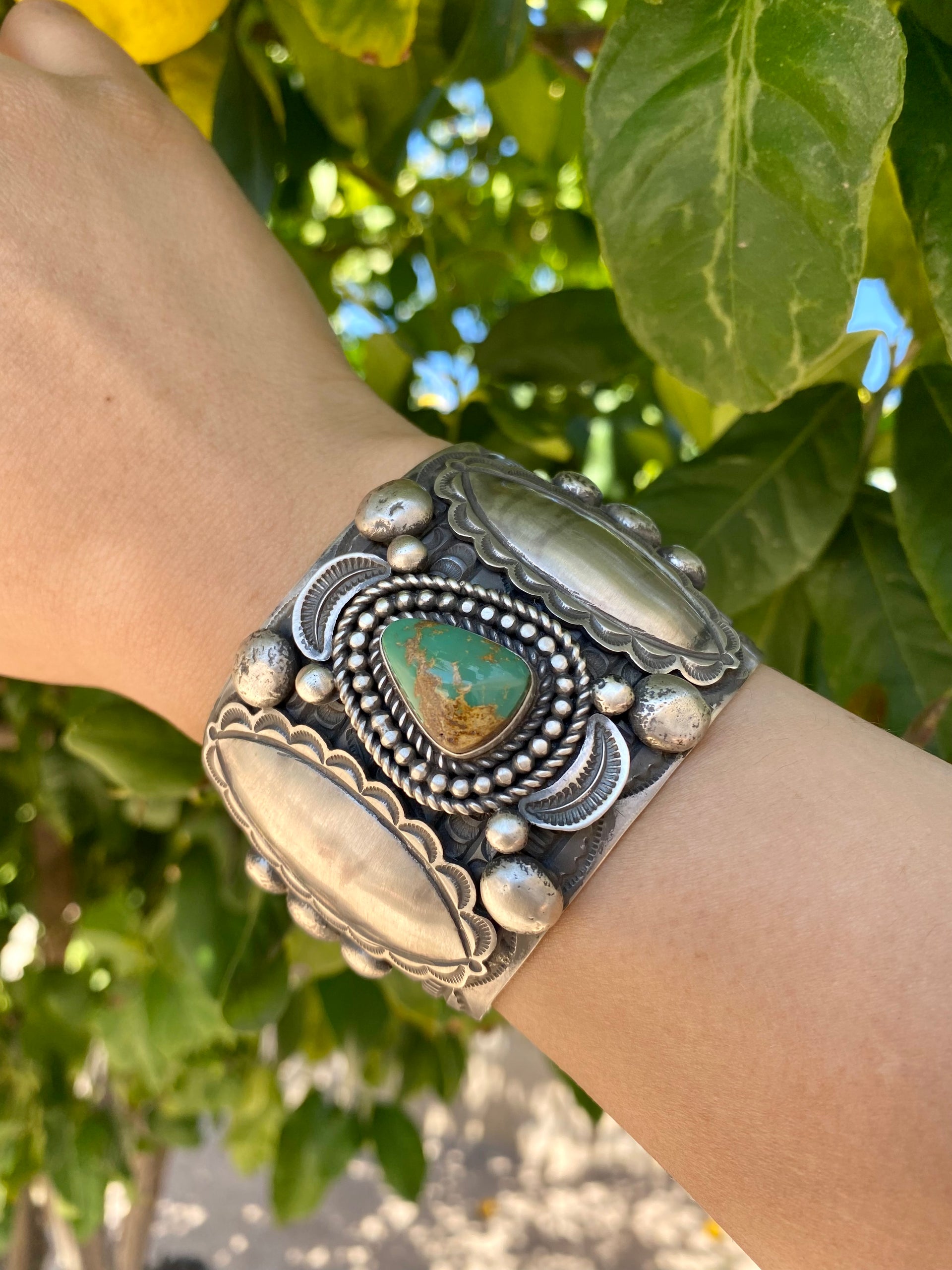 Alex Sanchez Royston Turquoise & Sterling Silver Cuff Bracelet