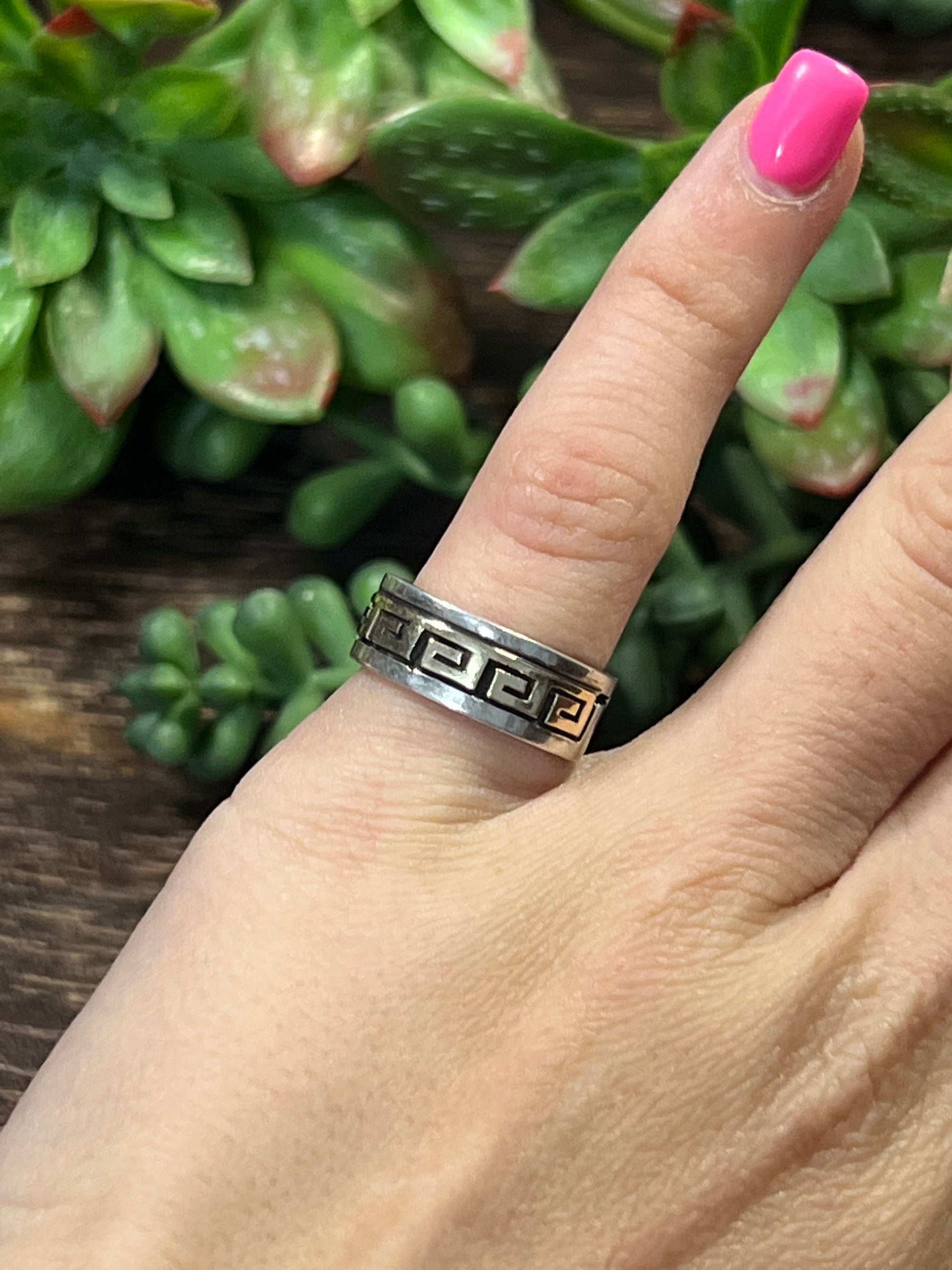 Scott Skeets 14K Gold Fill & Sterling Silver Ring Size 4.25