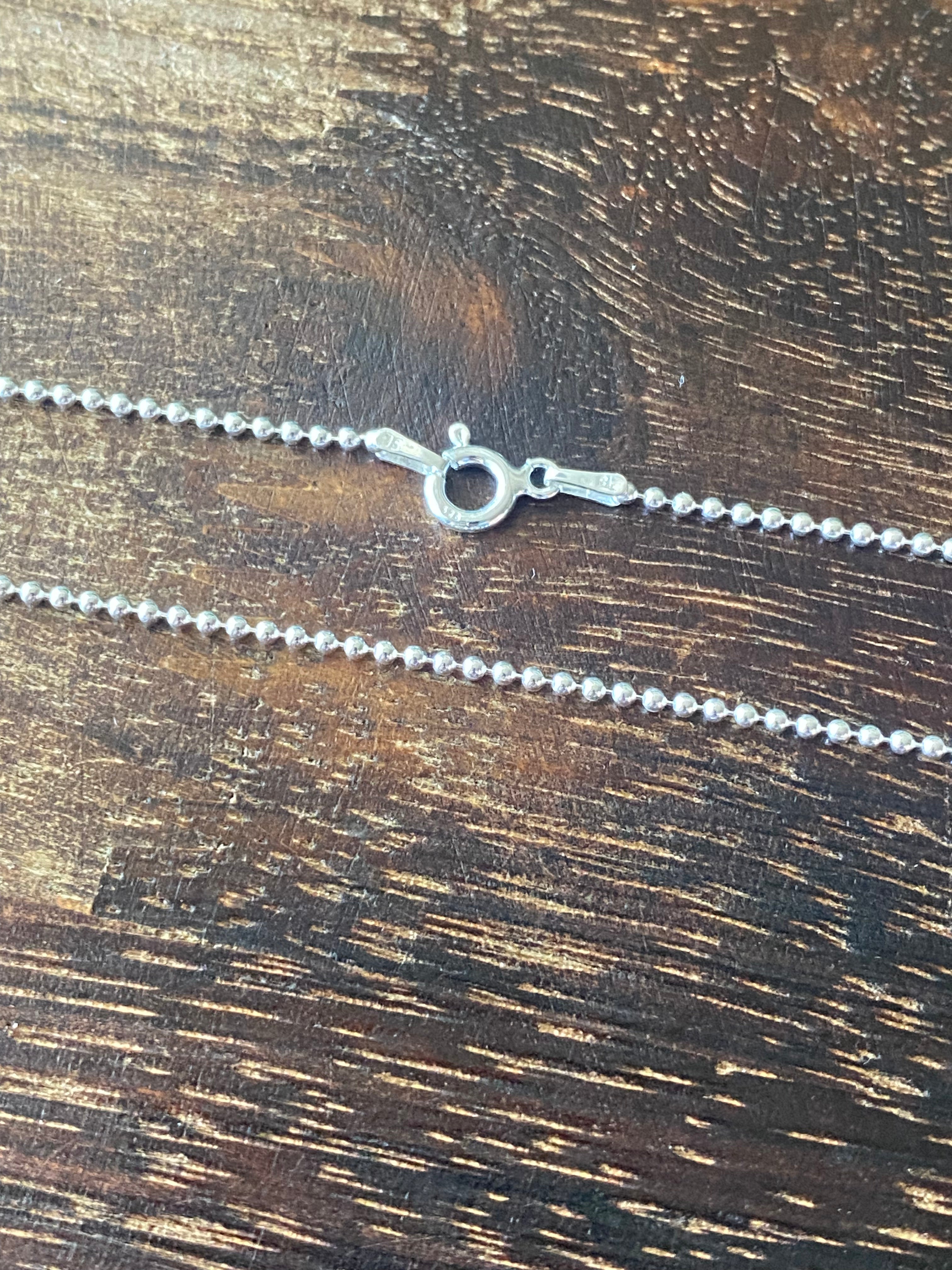 Southwest Handmade Sterling Silver 1.5 MM Pearl Necklace