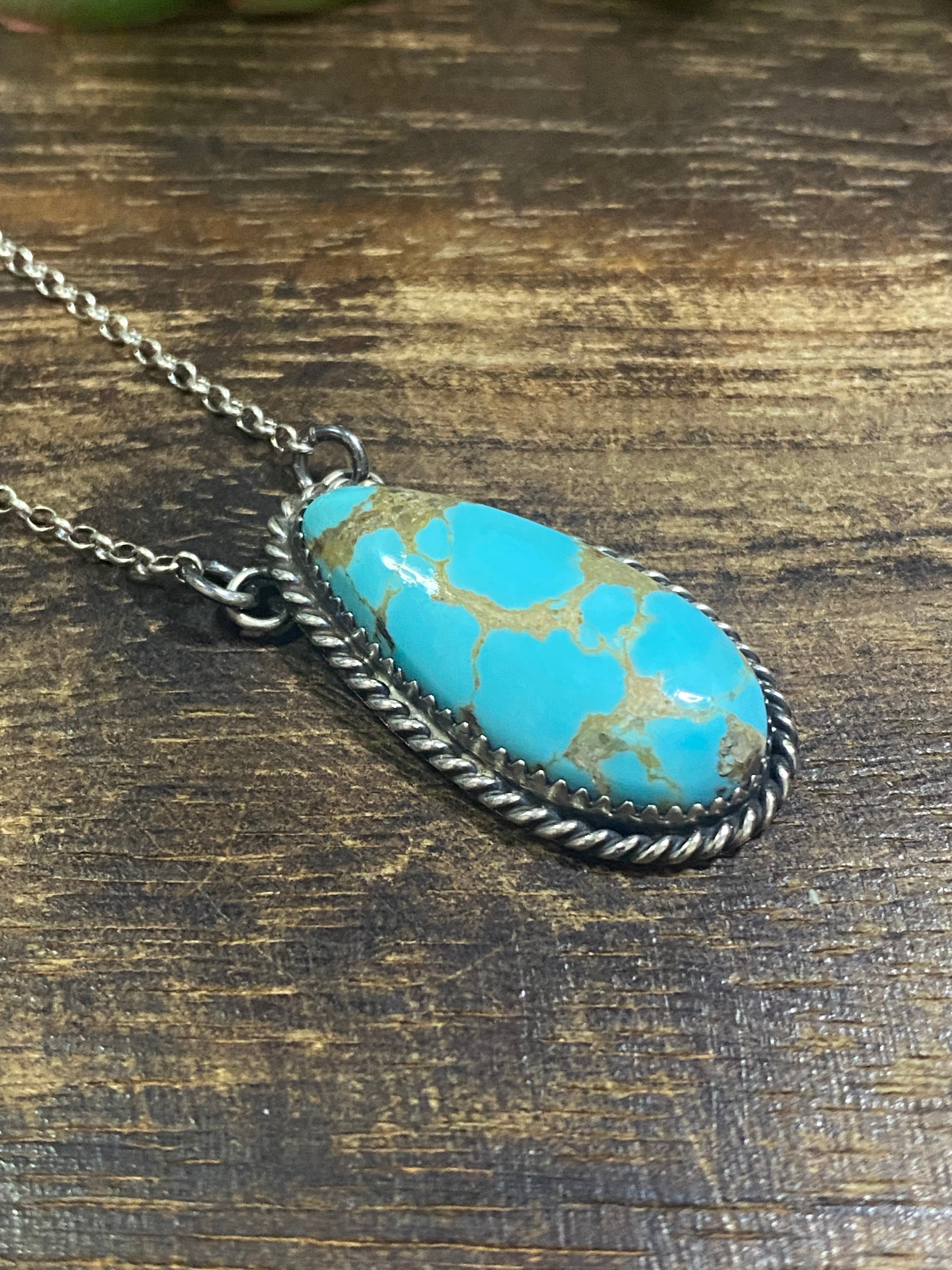 Clifton Davis #8 Turquoise & Sterling Silver Necklace